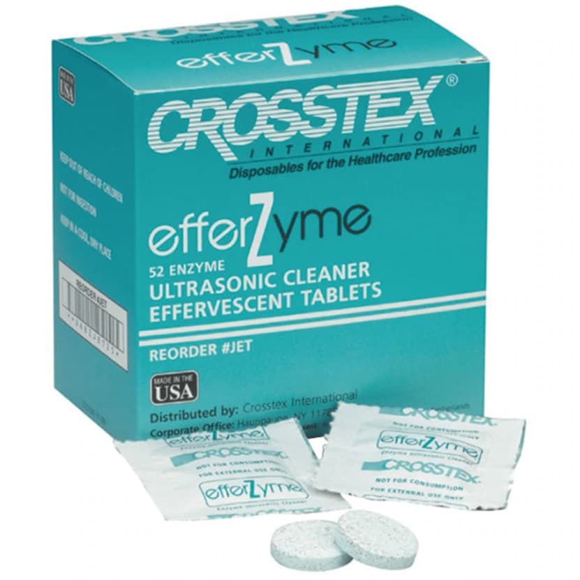 EfferZyme Enzymatic Ultrasonic Cleaning Tablets, Spearmint, 2 Tablets per Gallon, 52/Box, JET - Efferzyme Enzymatic Ultrasonic Cleaning Tablets, 52/Pk, JET - Image 1