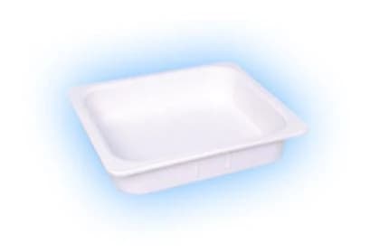 Plasdent Operation Tub, White, 9-3/8" x 11-1/2" x 2-5/8" with 3/4" Lip, 500TB-1 - Tubs and Accessories, Operation Tub - White - Image 1