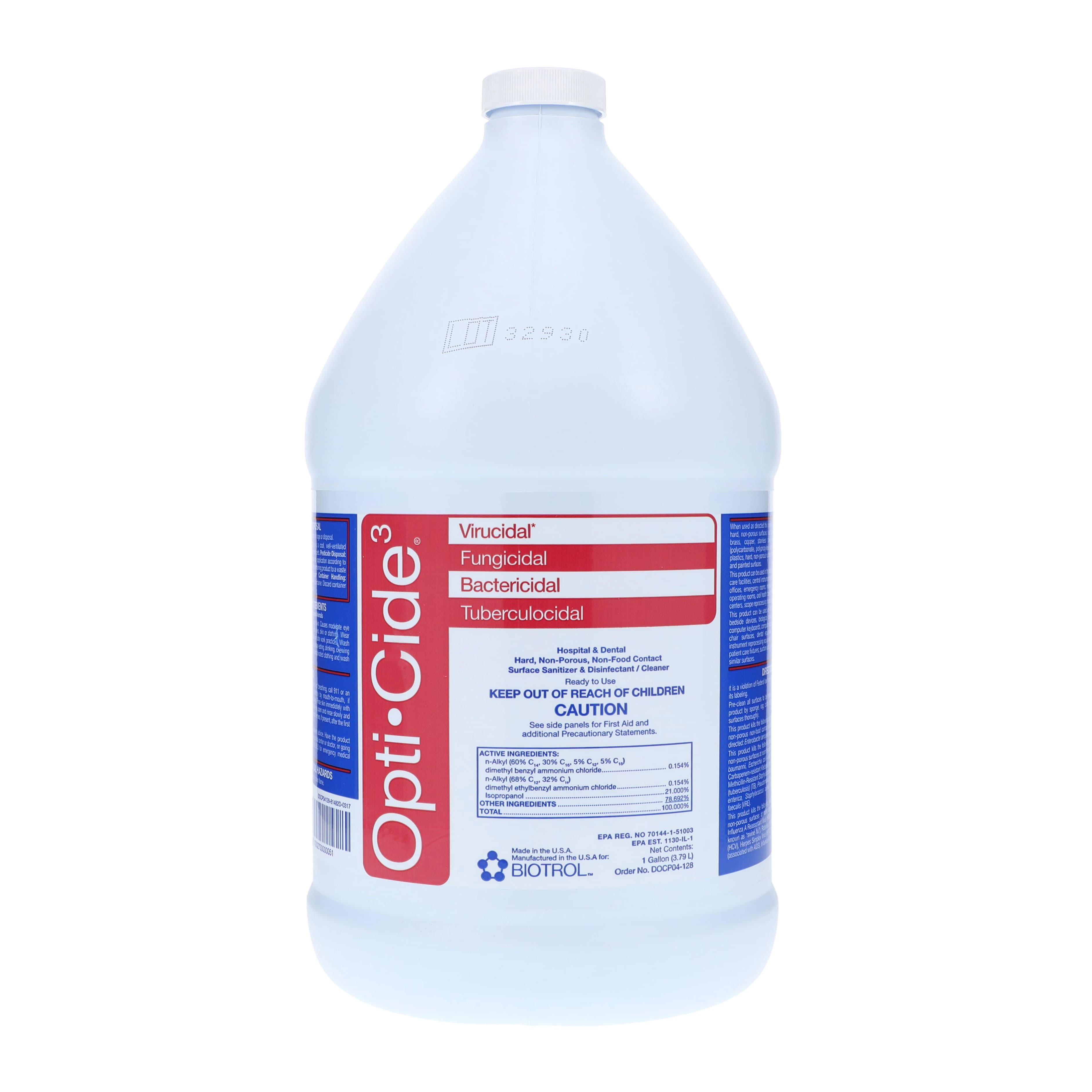 Opti-Cide-3 Surface Disinfectant, Ready-to-Use, 1 Gallon Pour Bottle, DOCP04-128 - Opti-Cide-3 Surface Disinfectant 1 Gallon - Image 1