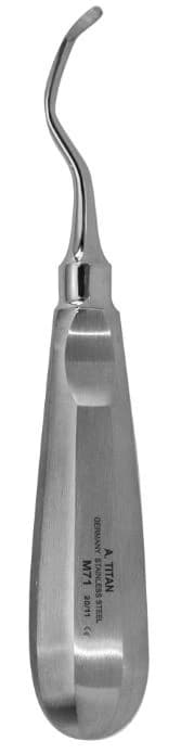 A. Titan Instruments #71 Miller Root Elevator, Left Angled, Single End, Stainless Steel, M71 - #71 Miller Elevator - Image 1