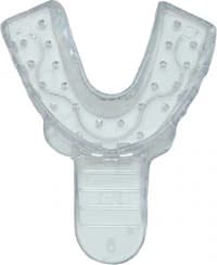 Vista Apex Clear Plastic Impression Tray #6, Small Lower, Perforated, 12/Bag, 310006 - Clear, #6, Small Lower, 12/Bag, 310006 - Image 1