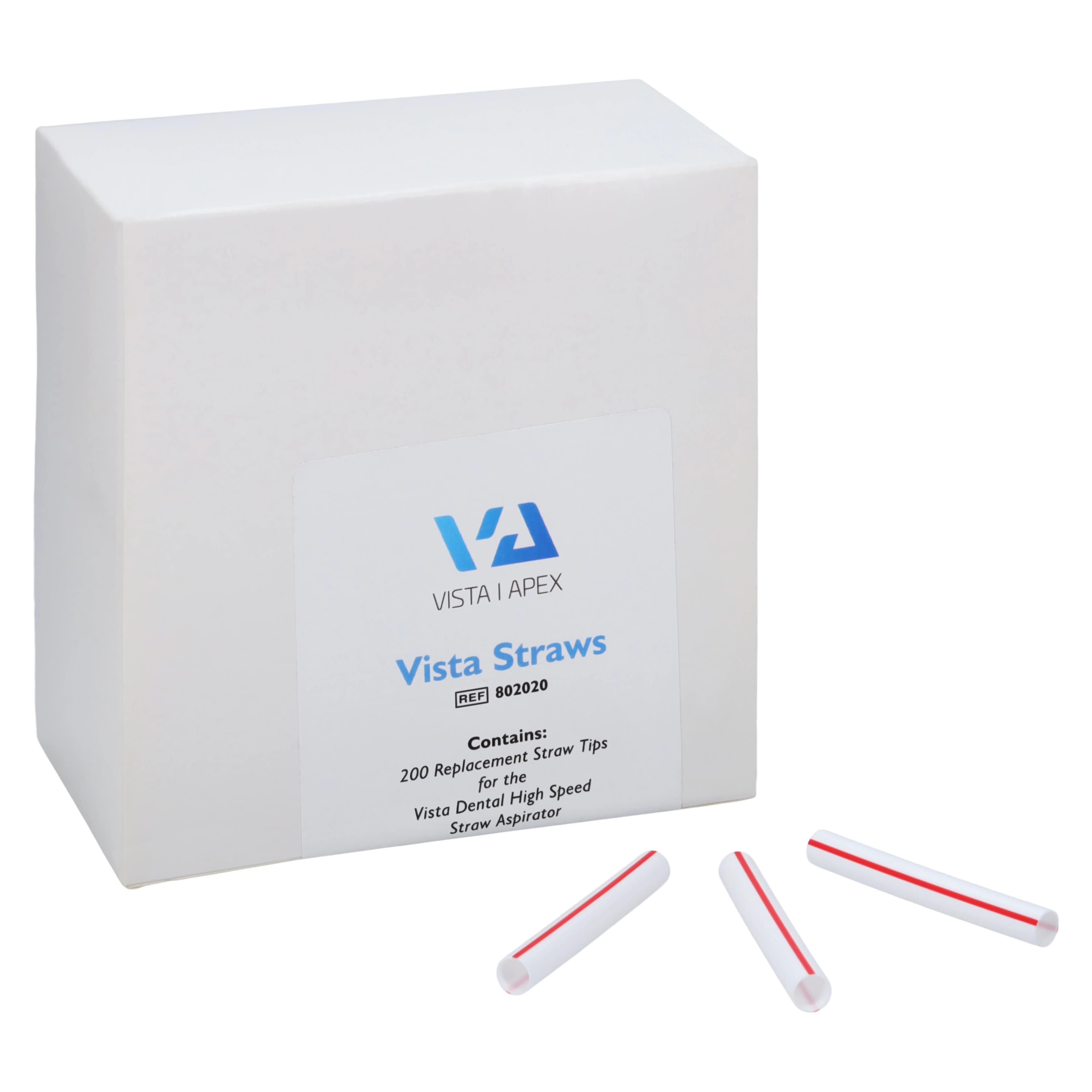 Vista Replacement Straws for Straw Aspirators (Tip-A-Dilly Type), 4.5", 1.5 mm Opening, 200/Pk, 802020 - Vista Straws 200/Pk - Image 1