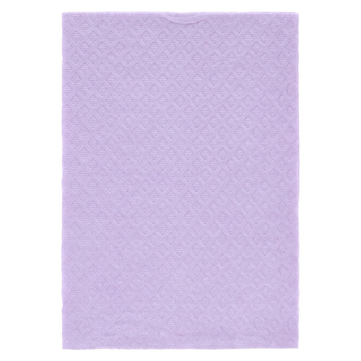 Tidi Choice Diamond Embossed Patient Bibs, 2-Ply Tissue with Poly Back, Lavender, 13" x 18", 500/Case, 919459 - Choice Patient Towels, Diamond - Image 1