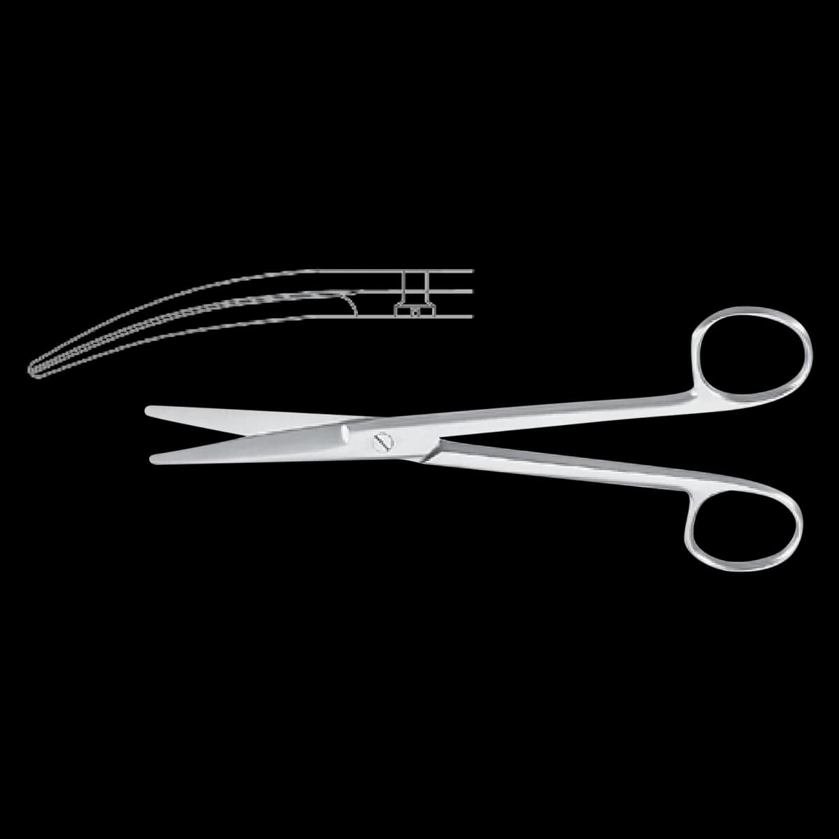 Meister-Hand Mayo Dissecting Scissors, Curved, 5-1/2", Stainless Steel, Each - Scissors Mayo Dissecting Str - Image 1