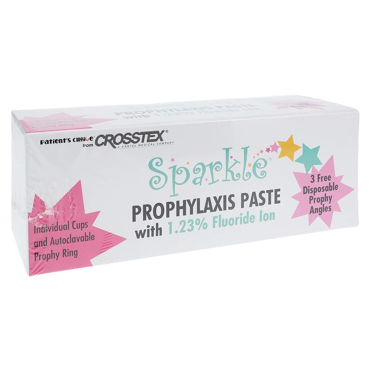 Sparkle Prophy Paste with Fluoride, Fine Grit, Bubble Gum, Single-Use Cups, 200/Box, UPFBG - Sparkle Prophy Cups 200/Pk Bubble Gum Fine - Image 1
