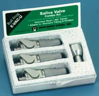 Bull Frog Saliva Ejector Valve Combo Kit, Stainless Steel, Autoclavable, 3 Handpieces with 1 Swivel Tubing Adapter, B11118 - Bull Frog Saliva Ejector Valve, with Swivel Tubing Adapter, Combo Kit, Aluminum, 1/Pk, B11118 - Image 1
