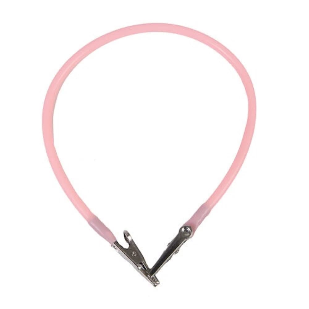 Hager Worldwide Super Bib Clip, Pink, 14", Reusable, Autoclavable, 1/Pkg, 605287 - Super Bib Clips - Pink, 1/Pkg - Image 1