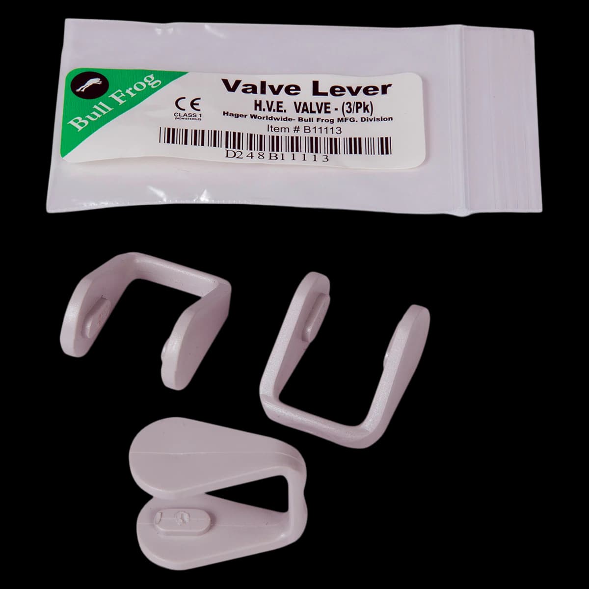 Bull Frog HVE Valve Lever, Gray, 3/Pkg, B11113 - HVE GRAY LEVER 3/PKG - Image 1