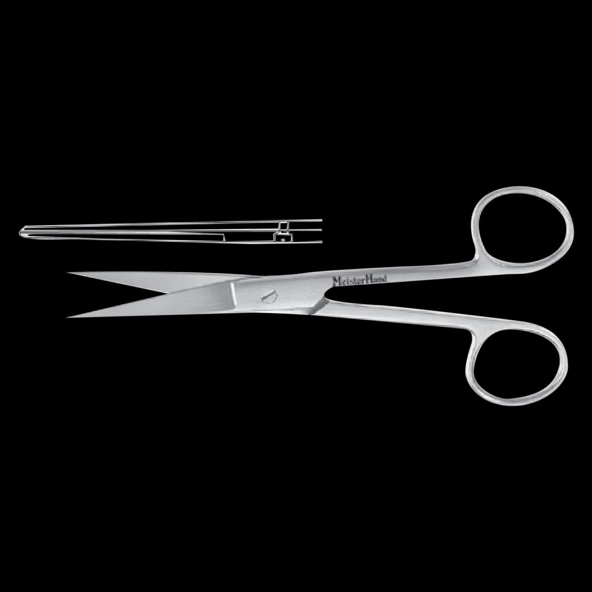 Miltex Meister-Hand Operating Scissors, Straight, 4-1/2", Stainless Steel - Operating Scissors Straight 4.5" - Image 1