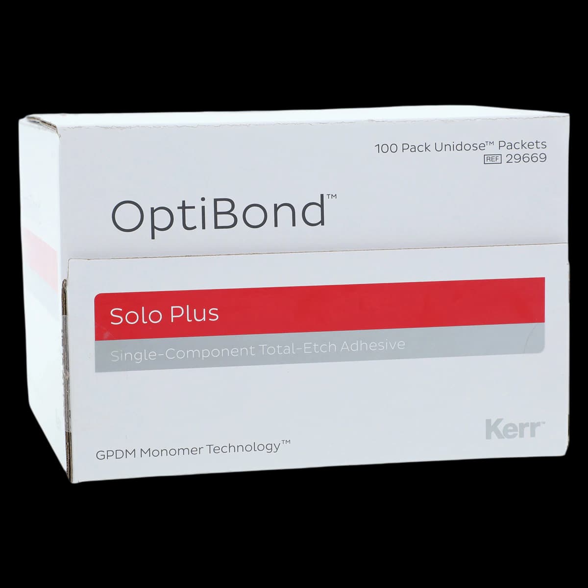 OptiBond Solo Plus Unidose Refill, Total-Etch Dental Adhesive, 0.1 mL Unidose Packets, 100/Pk, 29669 - Optibond Solo Plus Refill Unidose 100Pk - Image 1