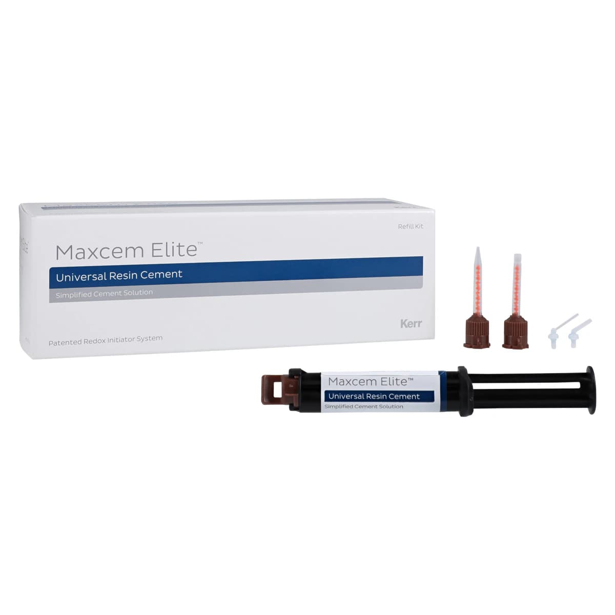 Maxcem Elite Universal Resin Cement, Individual Shade Refill, White Opaque, 5 g Dual Syringes, 2/Pk, 33874 - Maxcem Elite Resin Cement, Individual Shade Refill, 5 g, White Opaque, 2/Pk, 33874 - Image 1