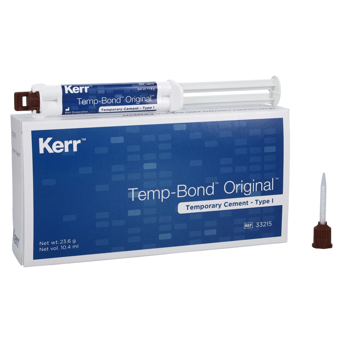 Temp-Bond Original Zinc Oxide Eugenol Temporary Cement, Automix Syringe Kit, 2 x 11.8 g Syringes with 20 Mixing Tips, 33215 - Temp-Bond Automix Syringe Original Pack of 2 - Image 1