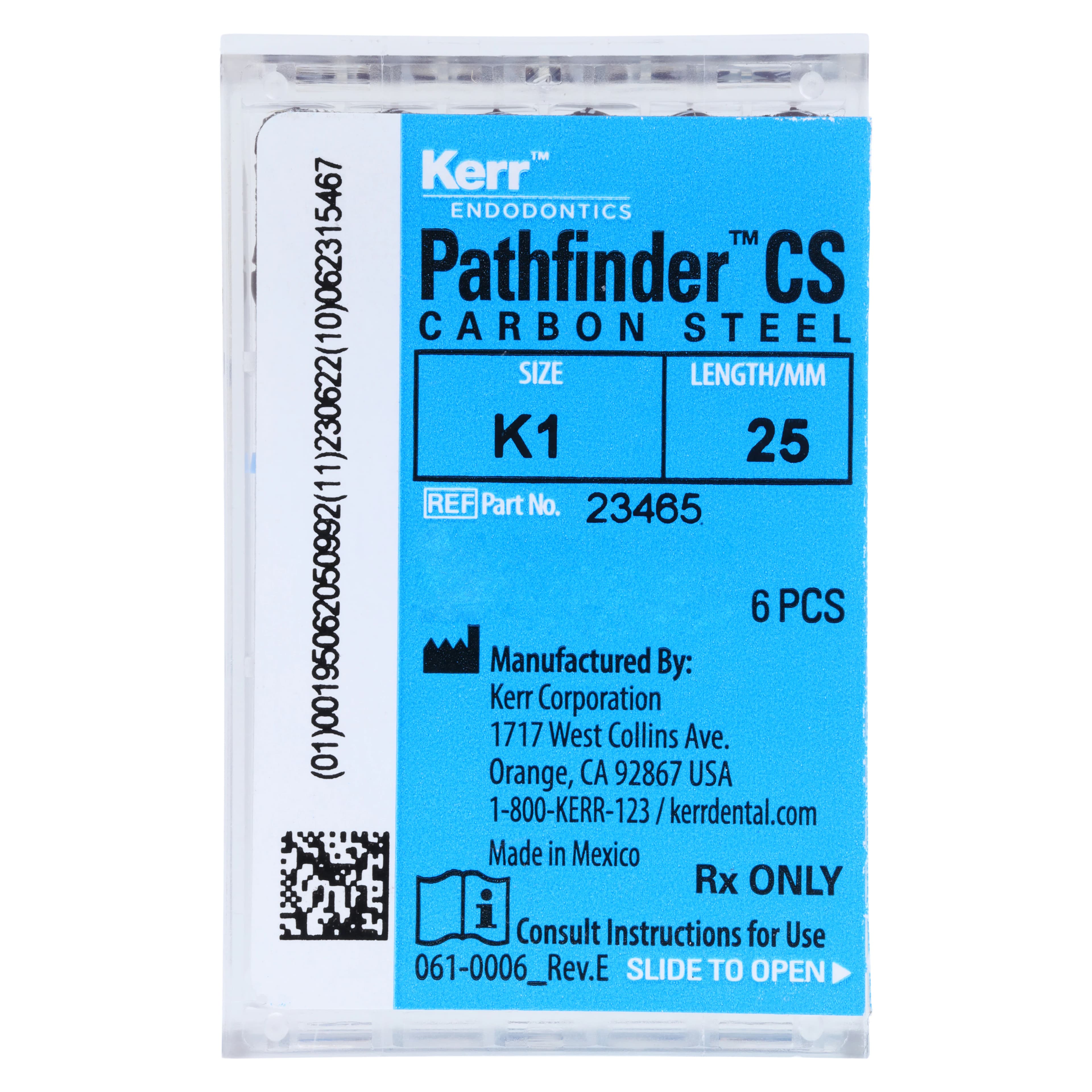 Pathfinder CS Carbon Steel Hand File, 25 mm, #K1, Dark Brown, 6/Pk, 23465 - Pathfinder CS 25mm #K1 Brown 6Pk - Image 1