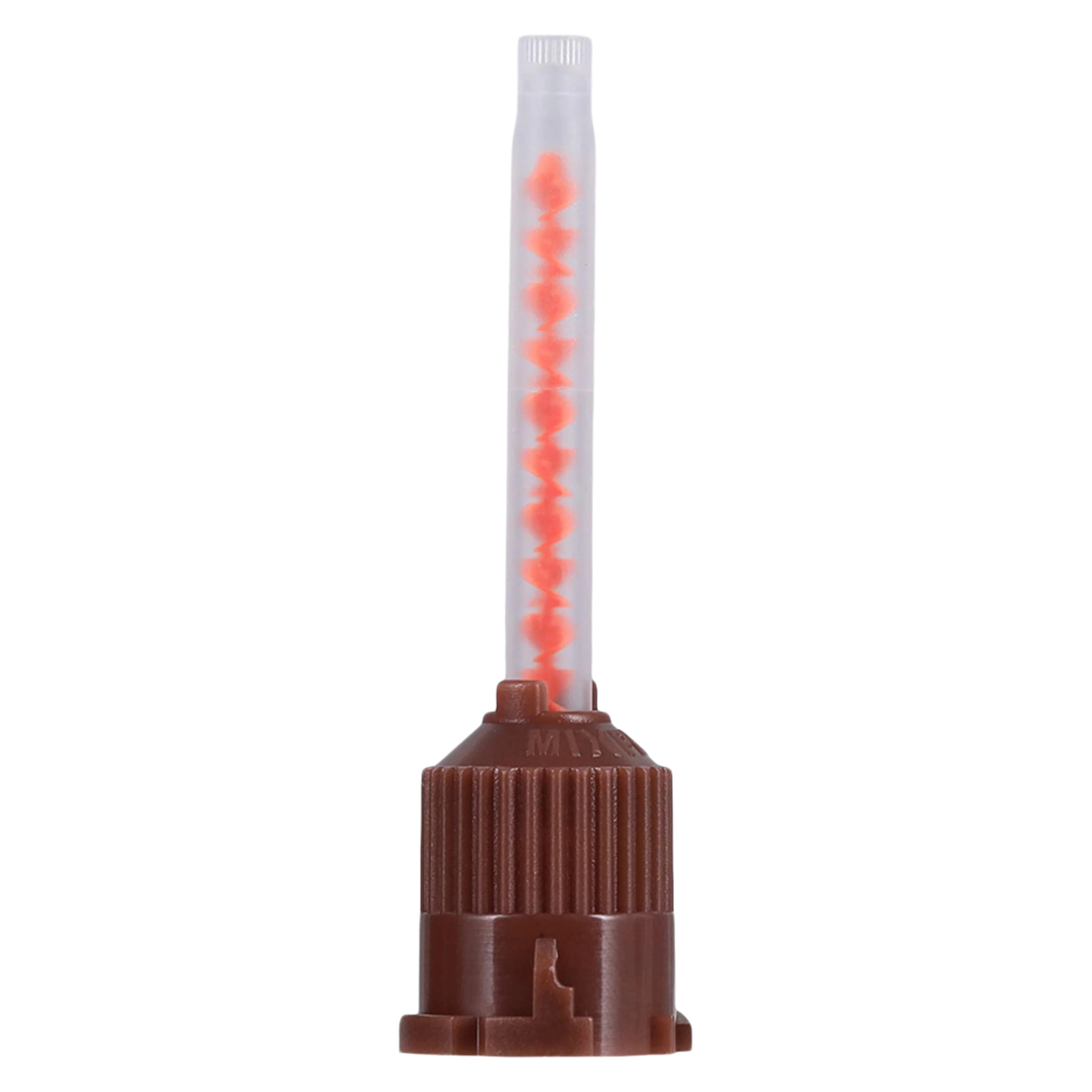 Kerr Maxcem Elite 4:1 Automix Mixing Tips, Wide (Brown/Orange), 8/Pack, 33879 - Maxcem Elite Universal Resin Cement, 4:1 Automix Tips, 8/Box, Wide, 33879 - Image 1
