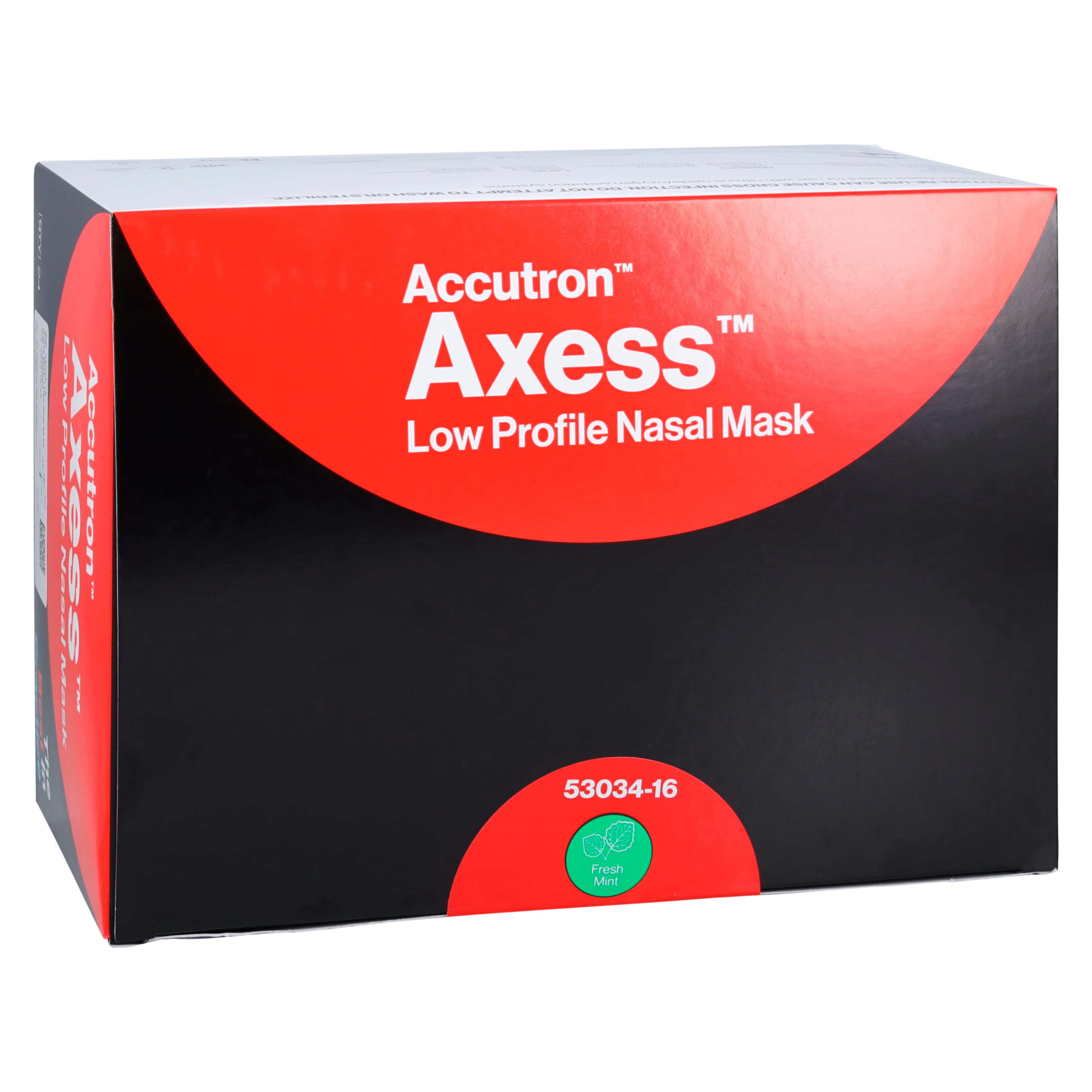 Axess Low Profile Nasal Mask, Large, Fresh Mint, Single-Use, 24/Pk, 53034-16 - Axess Low Profile Nasal Mask, Large, Fresh Mint, 24/Pk, 53034-16 - Image 1