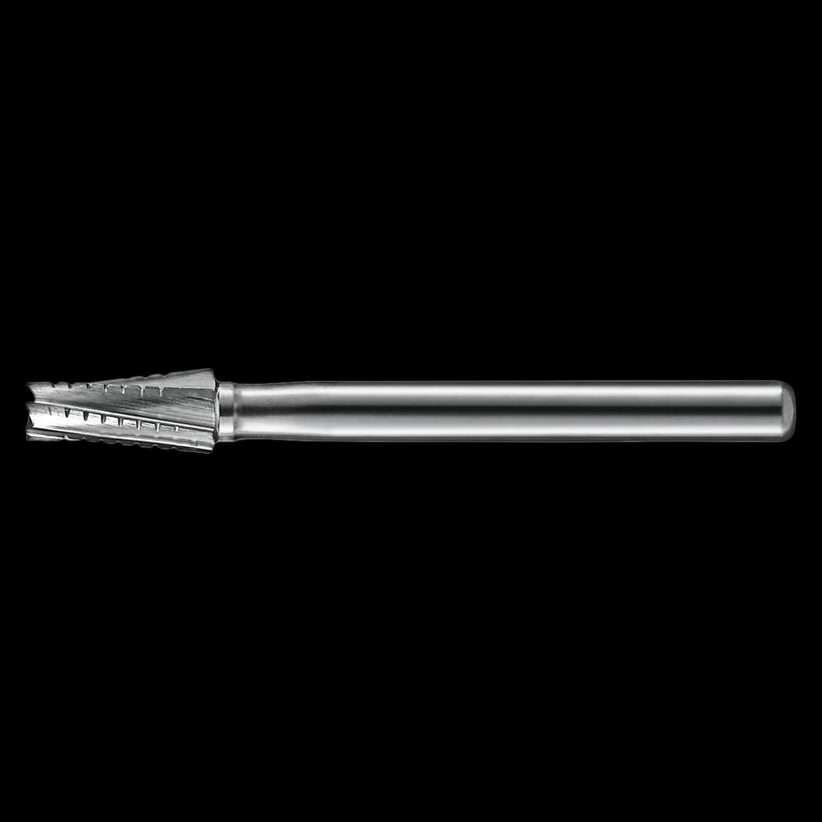 Kerr HP702L Carbide Bur, Taper Flat End Crosscut, 6 Flute, 1.6 mm Diameter, 1.9 mm Length, 5/Pk, HP702L-KC5 - Kerr Operative Carbide Burs HP 702L 5/Pk - Image 1