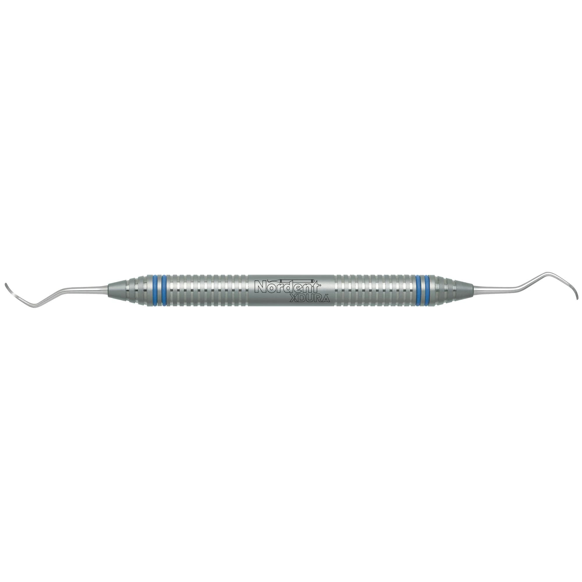 Nordent XDURA Universal Curette, Barnhart #5-6 Rigid, Double-Ended, DuraLite ColorRings, Silver - XDURA® Universal Curettes - Barnhart #5-6 Rigid - DuraLite® ColorRings - Image 1