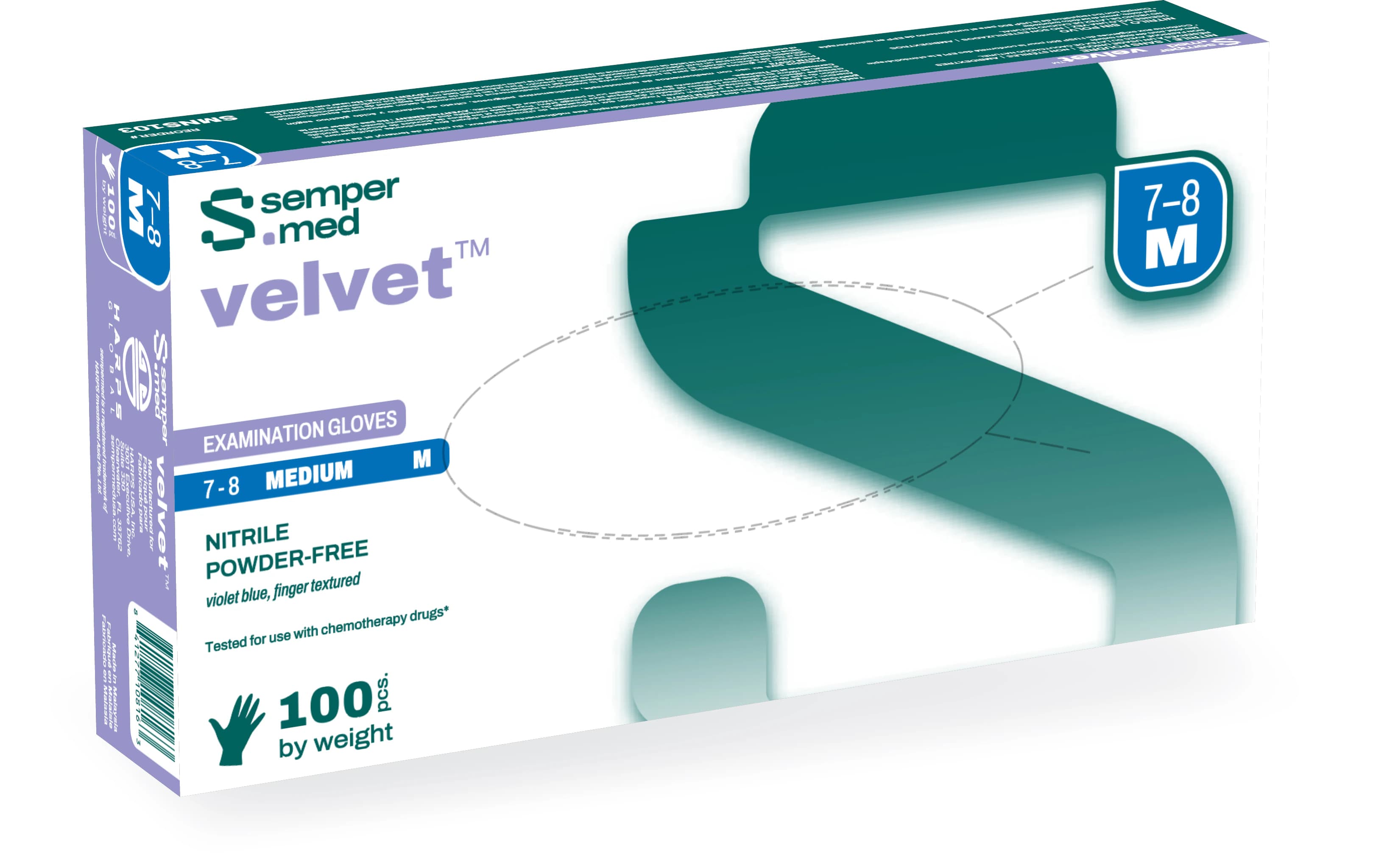 StarMed Select Nitrile Exam Gloves, Powder Free, Latex Free, Violet Blue, Extra Small, 100/Box - StarMed® Select Nitrile Exam Gloves – Latex Free, Powder Free, Violet Blue, 100/Pkg - Extra Small - Image 1