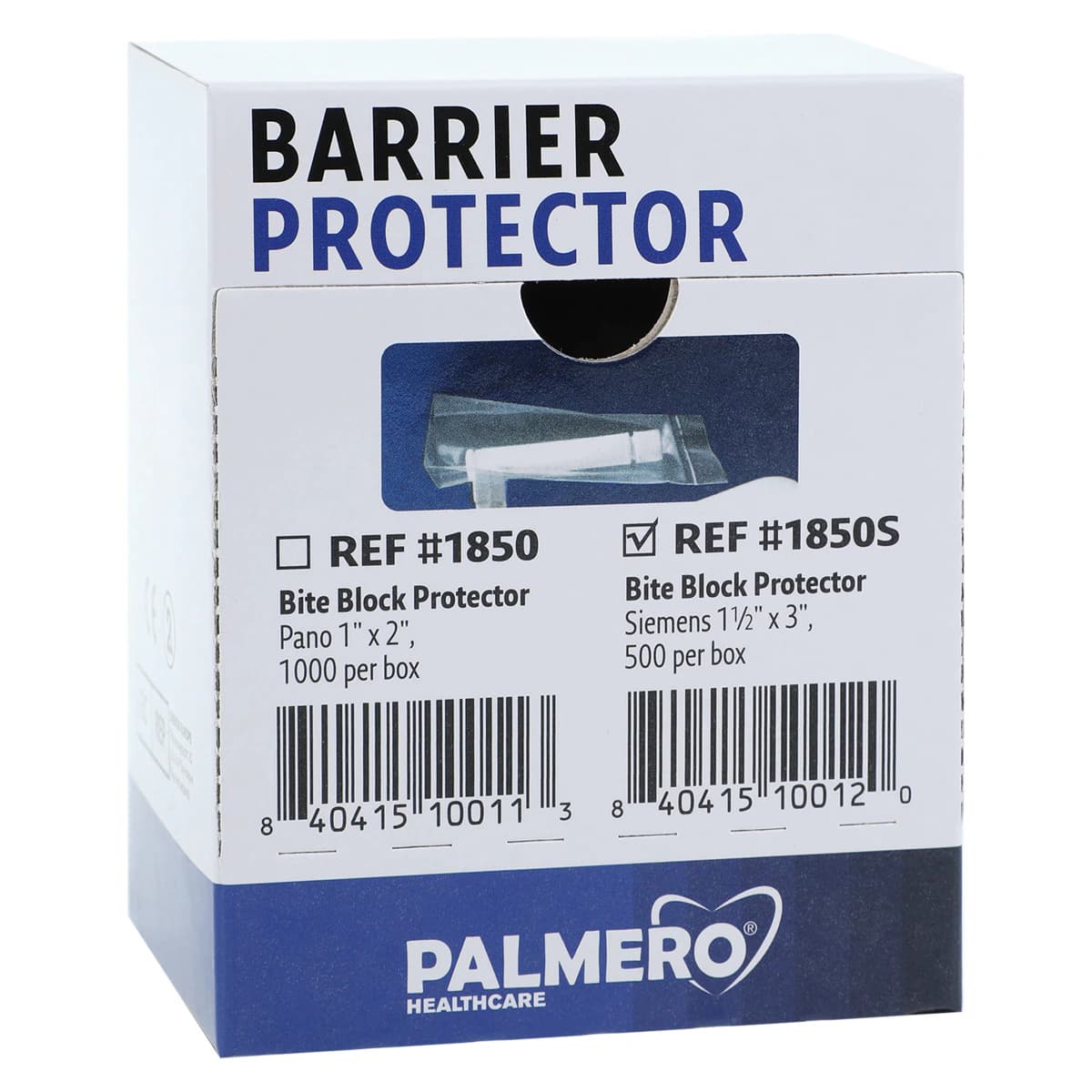 Palmero Bite Block Protectors for Siemens Panoramic X-Ray Machine, 1-1/2" x 3", Clear, Latex-Free, 500/Pk, 1850S - Bite Block Protector 1 1/2"x3" 500/Pk - Image 1