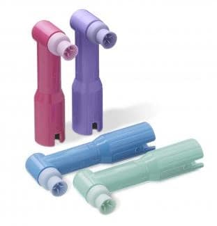 Denticator Denticolors Disposable Prophy Angles, Soft 4-Webbed Latex-Free Cup, Assorted Colors, 144/Box, 502814 - Denticolors, 502814 - Image 1