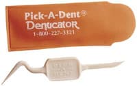Denticator Pick-A-Dent Double-Ended Plastic Interdental Toothpick, Reusable, with Travel Pouch, 144/Pk, 621714 - Pick-A-Dent, 144/Pk - Image 1