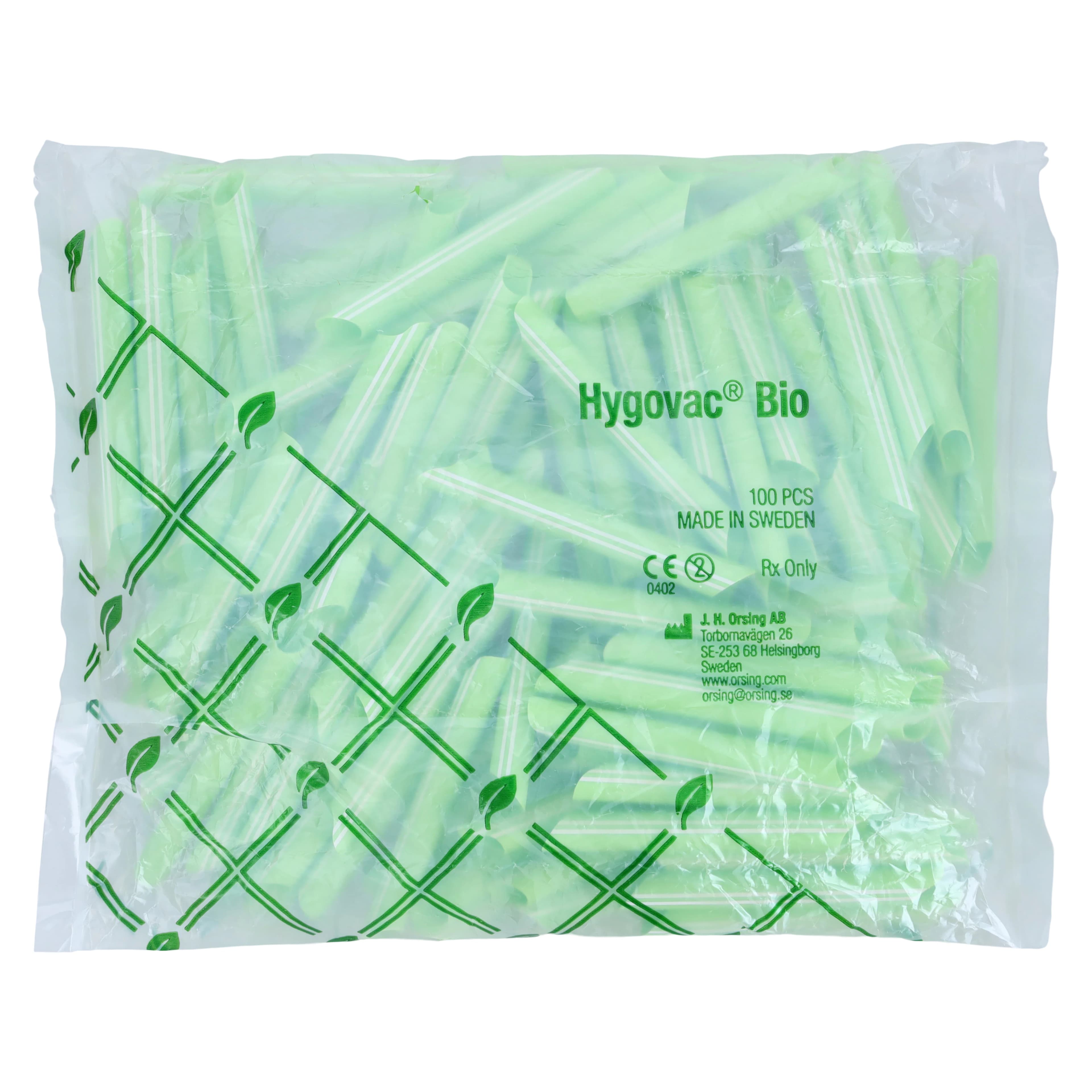 Directa Hygovac® Bio Aspirator Tubes, Short 95mm, Lime Green, Dual Tips (45° and S-Shaped), Bag of 100 - Orsing Lime Green Hygovac® Bio Aspirator Tubes Short 95mm Bag of 100 - Image 1