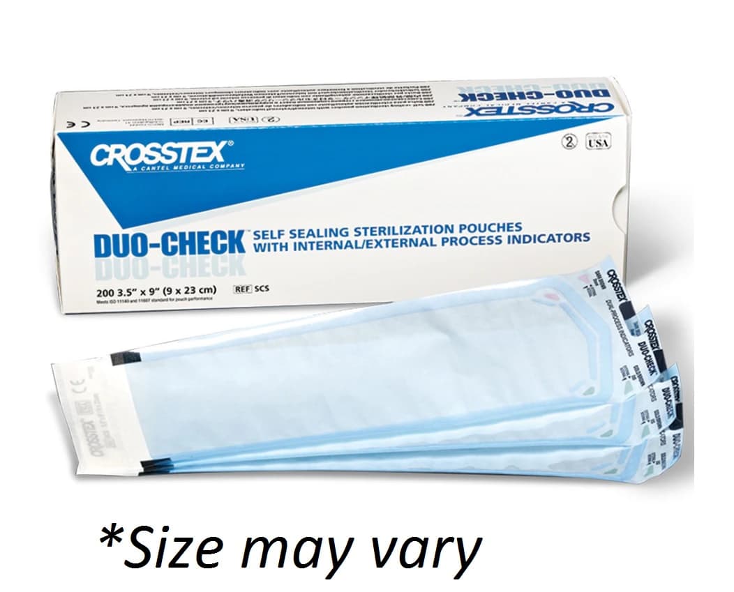 Crosstex Duo-Check Self-Seal Sterilization Pouches, 5.25" x 15", 200/Box, SCL515 - CROSSTEX DUO-CHECK STERILIZATION POUCHES, SCL515 - Image 1