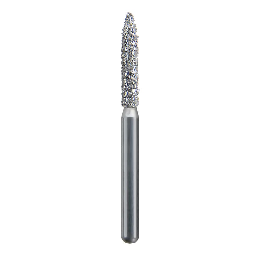 Spring Health Products Super Coarse Flame Diamond Bur, FG 863-014, Single-Use, 25/Pack - #265.8 Super Coarse Flame Spring Diamond FG 863-014 Single-Use Pack of 25 - Image 1