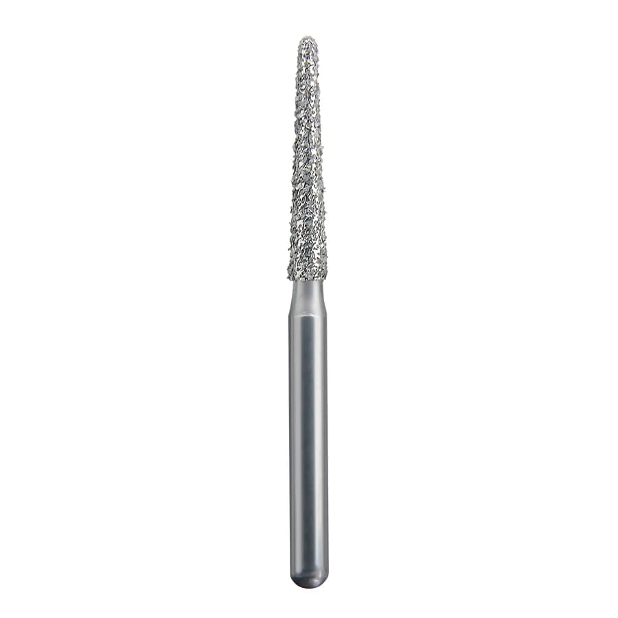 Spring Health Products Round End Taper Diamond Bur, FG, Medium Grit, 771.10, 850-014, 25/Pack, Z771.10M25 - #771.10 Medium Round End Taper Spring Diamond FG 850-014 Single-Use Pack of 25 - Image 1