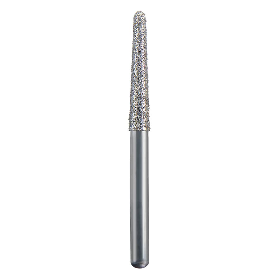 Spring Health Products Coarse Round End Taper Diamond Bur, FG, 850-018, Single-Use, 25/Pack, #772.10C25 - #772.10 Coarse Round End Taper Spring Diamond FG 850-018 Single-Use Pack of 25 - Image 1