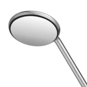 Hu-Friedy #5 Double-Sided Cone Socket Front Surface Mouth Mirror, Rhodium-Coated, 6/Pk, MIR5DS/6 - Cone Socket Mouth Mirror, FS, Double-Sided, # 5 Rhodium-Coated, 6/Pk, MIR5DS/6 - Image 1