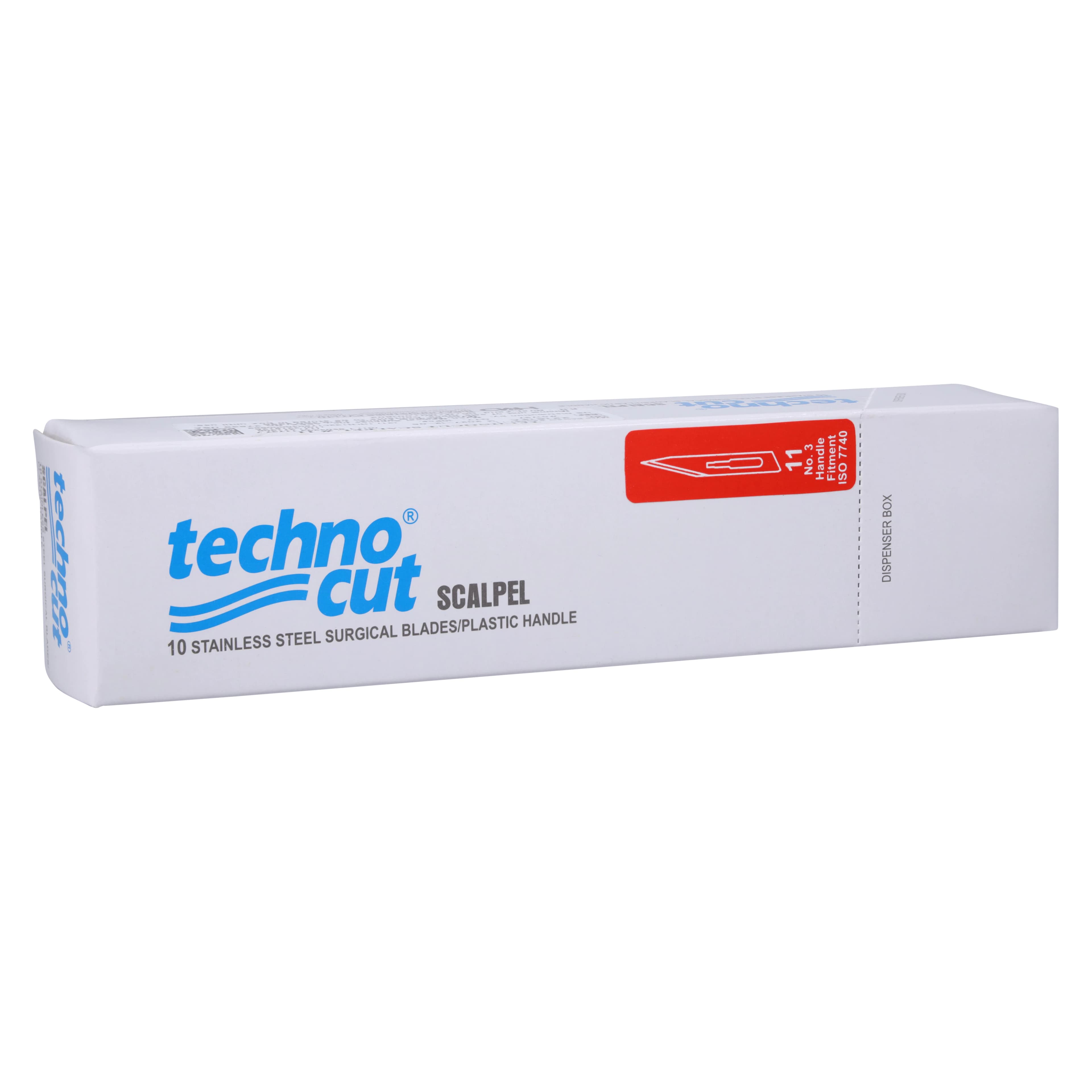 Technocut Disposable Scalpel, #11 Blade, Sterile, 10/Box, 6008T-11 - Myco Medical - Myco Scalpel Size 11 10/Bx - Image 1