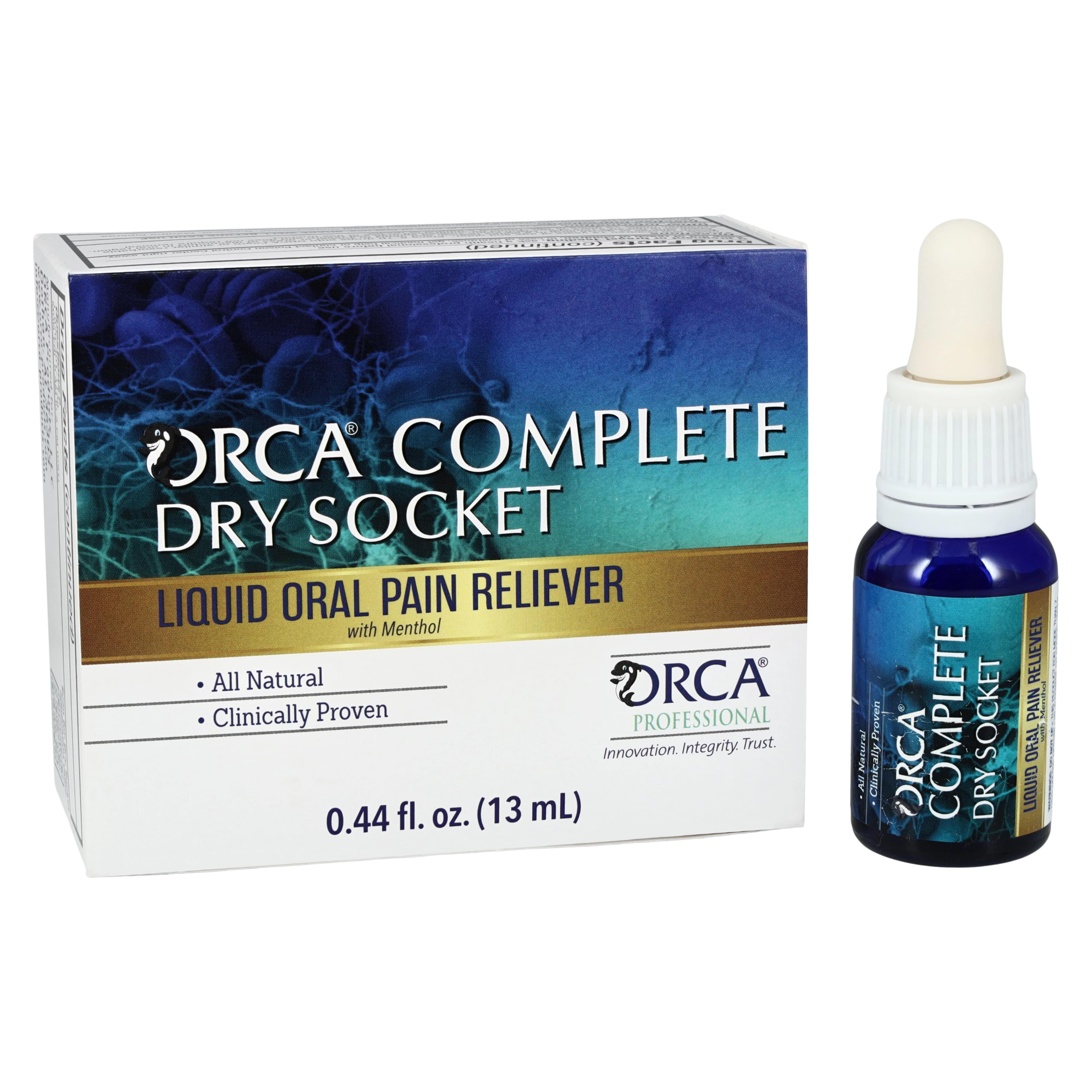 ORCA Complete Dry Socket All-Natural Liquid Treatment, 13 mL Dropper Bottle, 310993 - ORCA™ Professional Dry Socket 13mL Bottle - Image 1