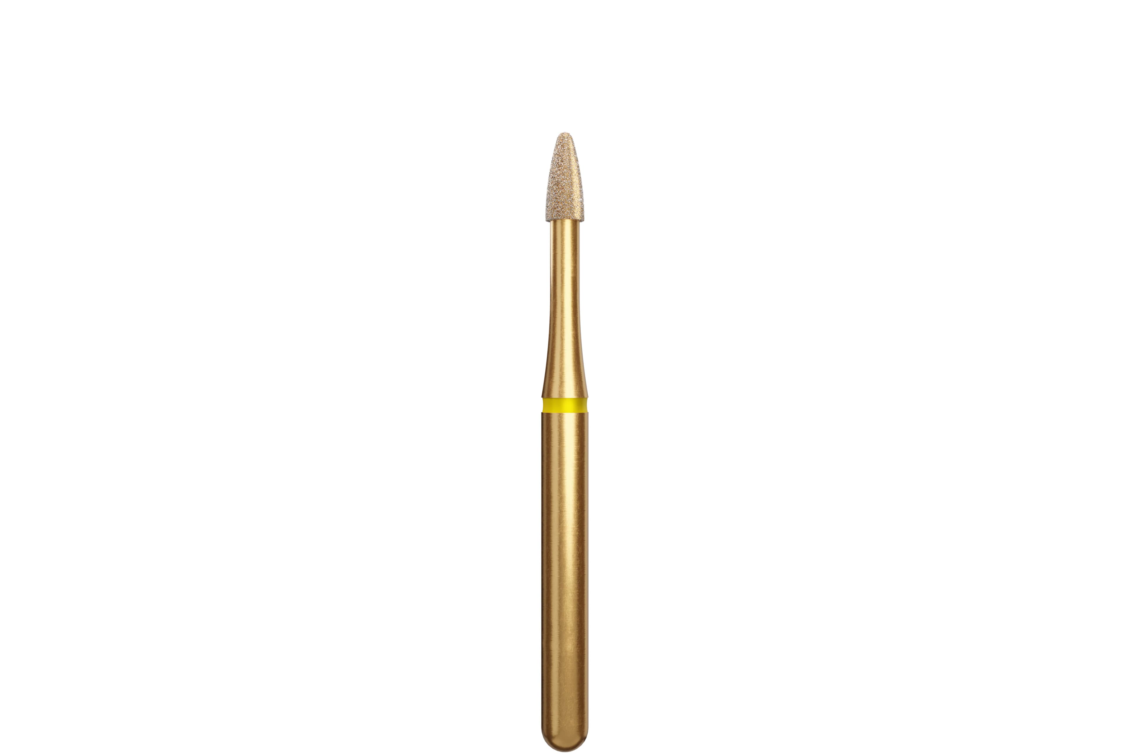 Coltene Alpen Multi-Use Multilayer Diamond Bur, FG, Extra Fine, Football/Bullet, #390-014, 1.4 mm Head Diameter, 3 mm Head Length, 5/Pkg - Alpen® Diamonds - Extra Fine - #390-014 (3.0) - Image 1