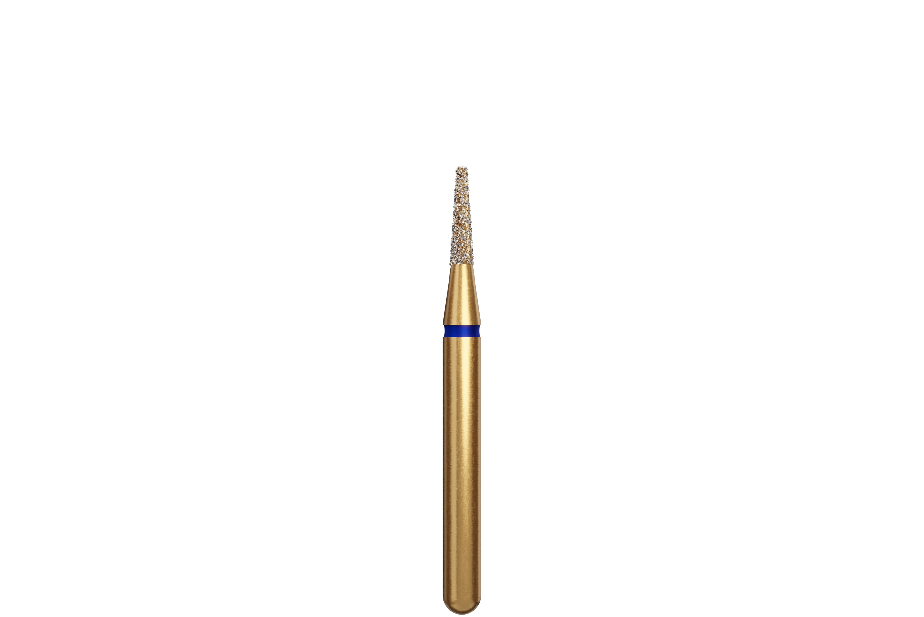 Coltene Alpen Multi-Use Multilayer Diamond Bur, FG, Medium, Flat End Taper, #845-012, 1.2 mm Head Diameter, 4 mm Head Length, 5/Pkg - Alpen® Diamonds - Medium - #845-012 (4.0) - Image 1