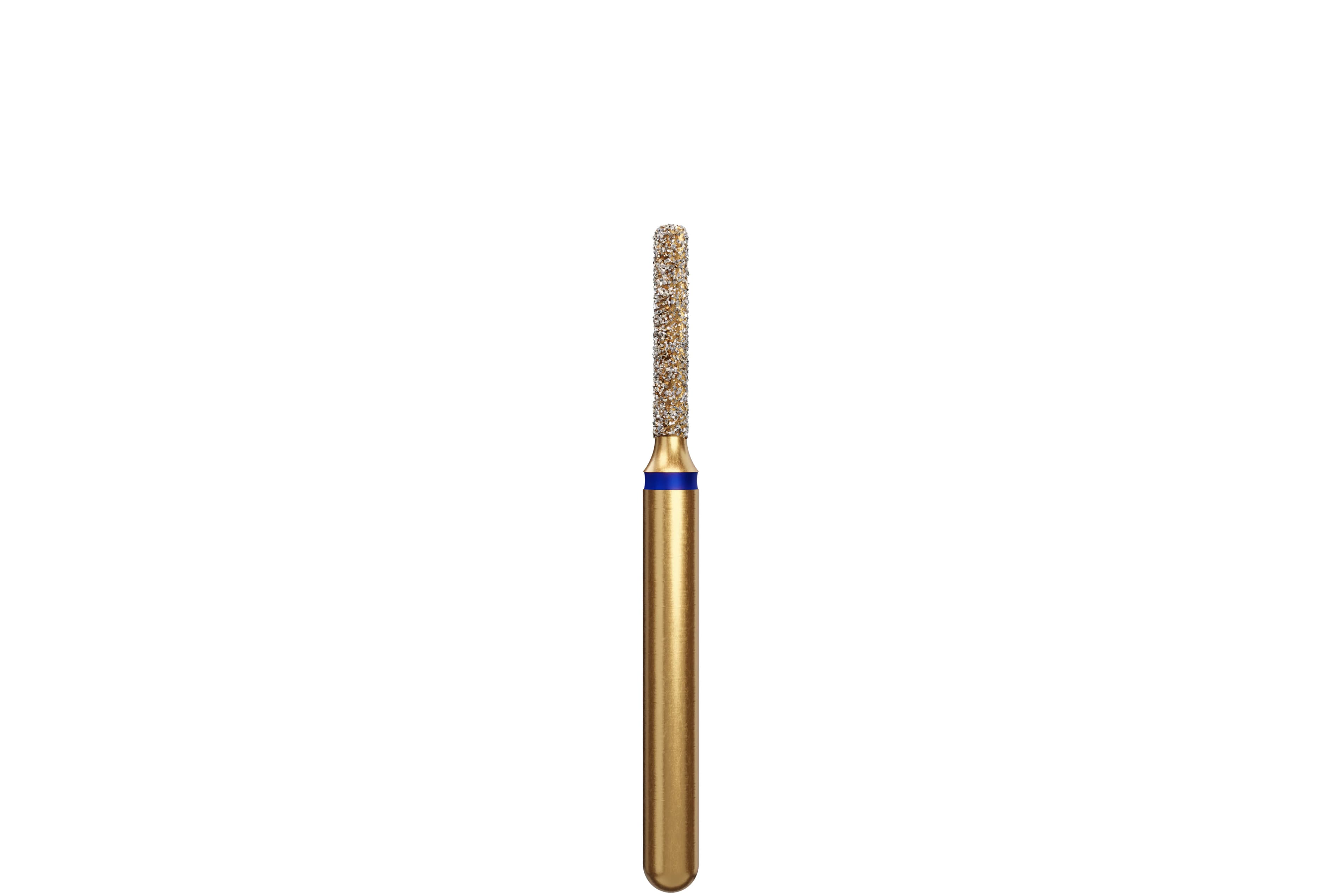 Coltene Alpen Multi-Use Multilayer Diamond Bur, FG, Medium Grit, Rounded Edge Cylinder, 1.2 mm Head Diameter, 6 mm Head Length, 5/Pkg, #836R-012 - Alpen® Diamonds - Medium - #836R-012 (6.0) - Image 1