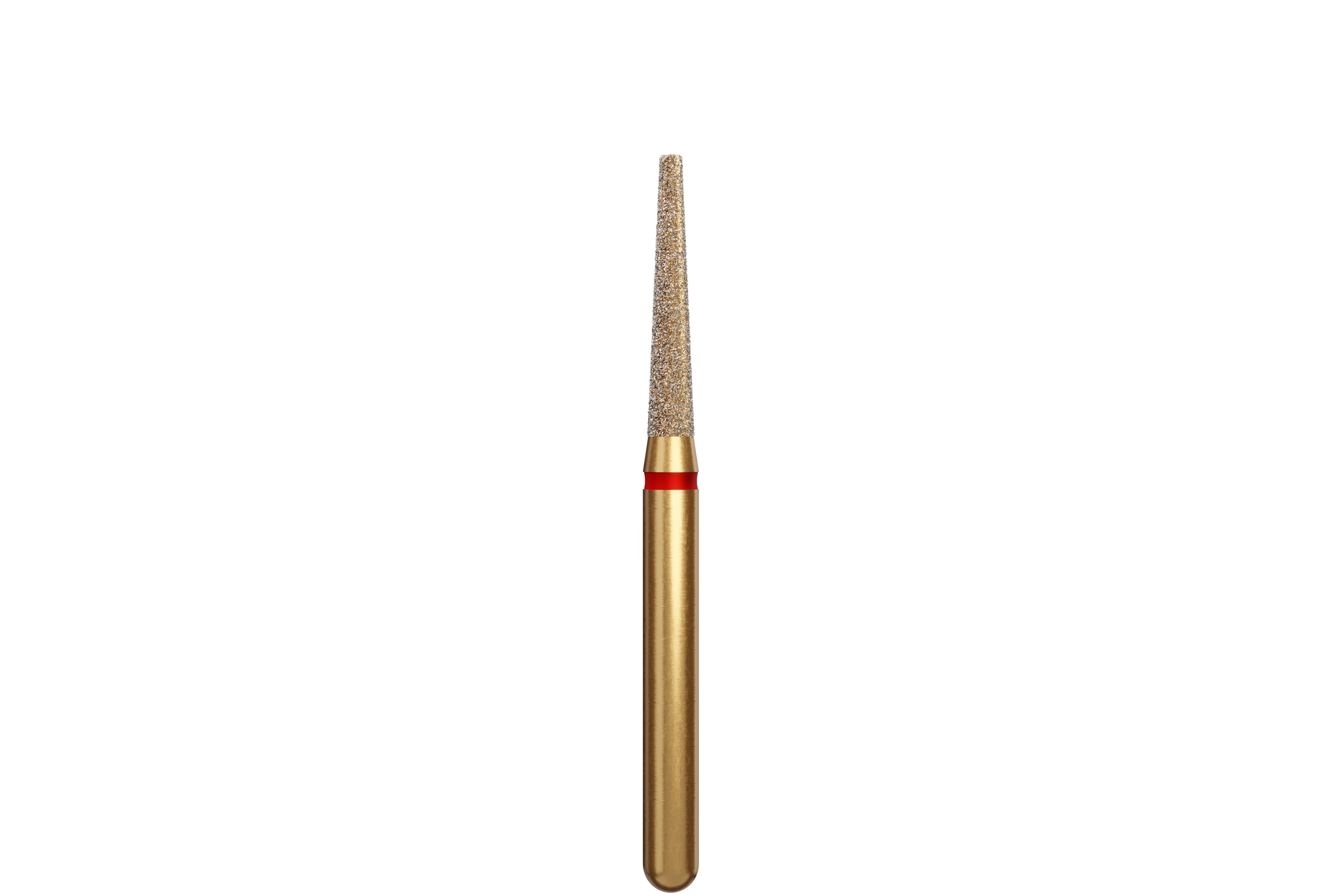 Alpen Multi-Use Multilayer Diamond Bur, Flat End Taper, Fine, Friction Grip (FG), Red, #847-016, 1.6 mm Head Diameter, 8 mm Head Length, 5/Pkg - Alpen® Diamonds - Fine - #847-016 (8.0) - Image 1