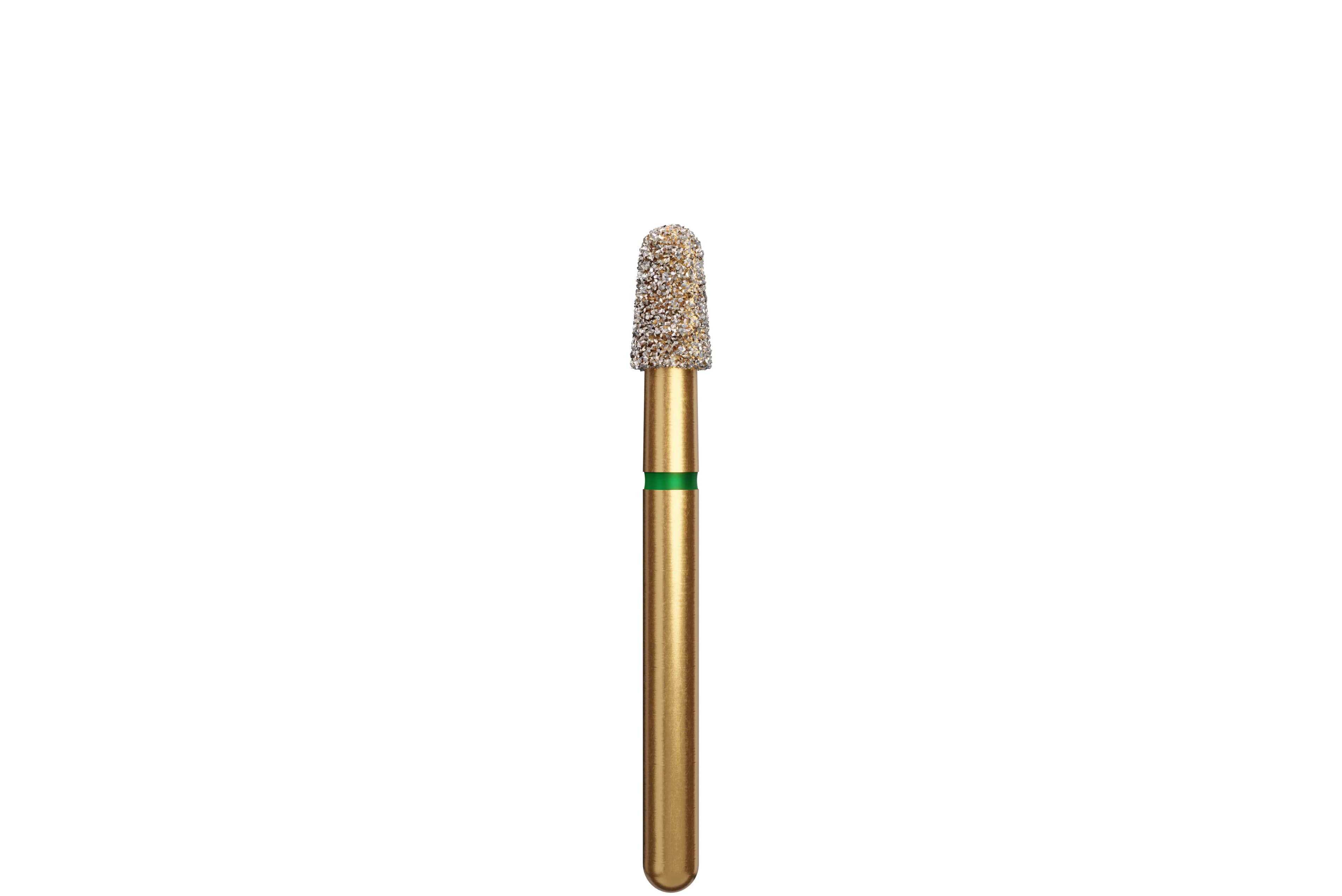 Coltene Alpen Multi-Use Multilayer Diamond Bur, Coarse, Round End Taper, FG, #849-025, 2.5 mm Head Diameter, 4 mm Head Length, 5/Pack - Alpen® Diamonds - Coarse - #849-025 (4.0) - Image 1