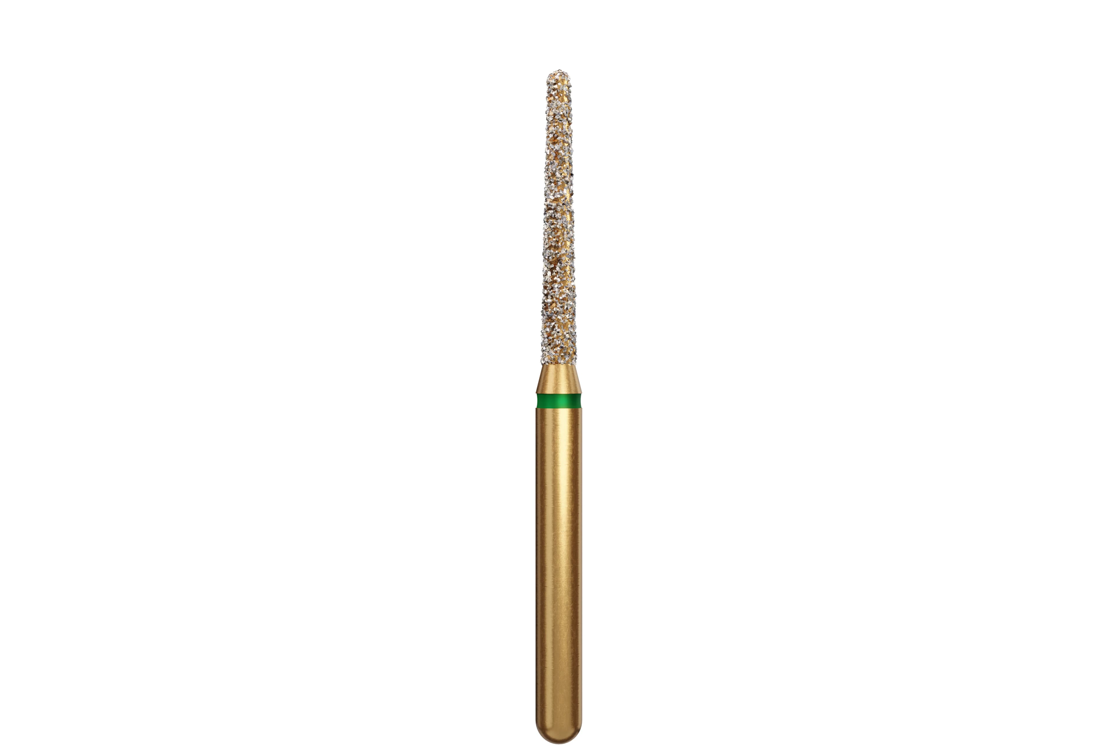 Coltene Alpen Multi-Use Multilayer Diamond Bur, Coarse, Round End Taper, FG, #850-014, 1.4 mm Head Diameter, 10 mm Head Length, 5/Pack - Alpen® Diamonds - Coarse - #850-014 (10.0) - Image 1
