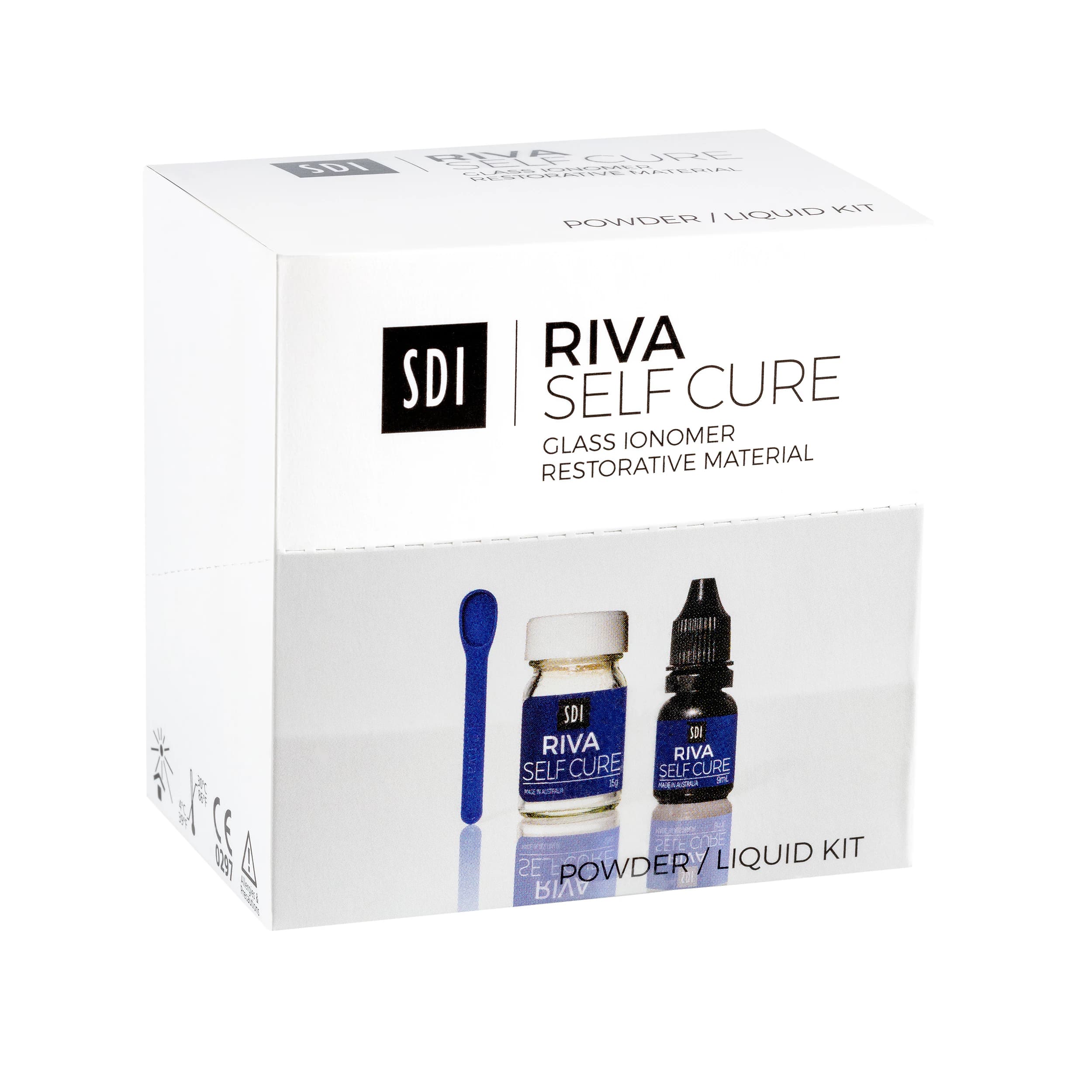 Riva Self Cure Glass Ionomer Restorative Powder Refill, Shade A3 Extra Light Yellow, 15 g, 8610103 - Riva Self Cure Powder/Liquid Kits - Powder Refill (A3) - Image 1