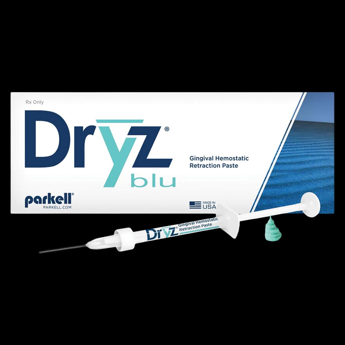 Dryz Blu Hemostatic Gingival Retraction Paste, 0.5 mL Syringes, 7/Bx, S190 - Dryz Blu Retraction Paste 0.5ml Syringes 7Bx - Image 1