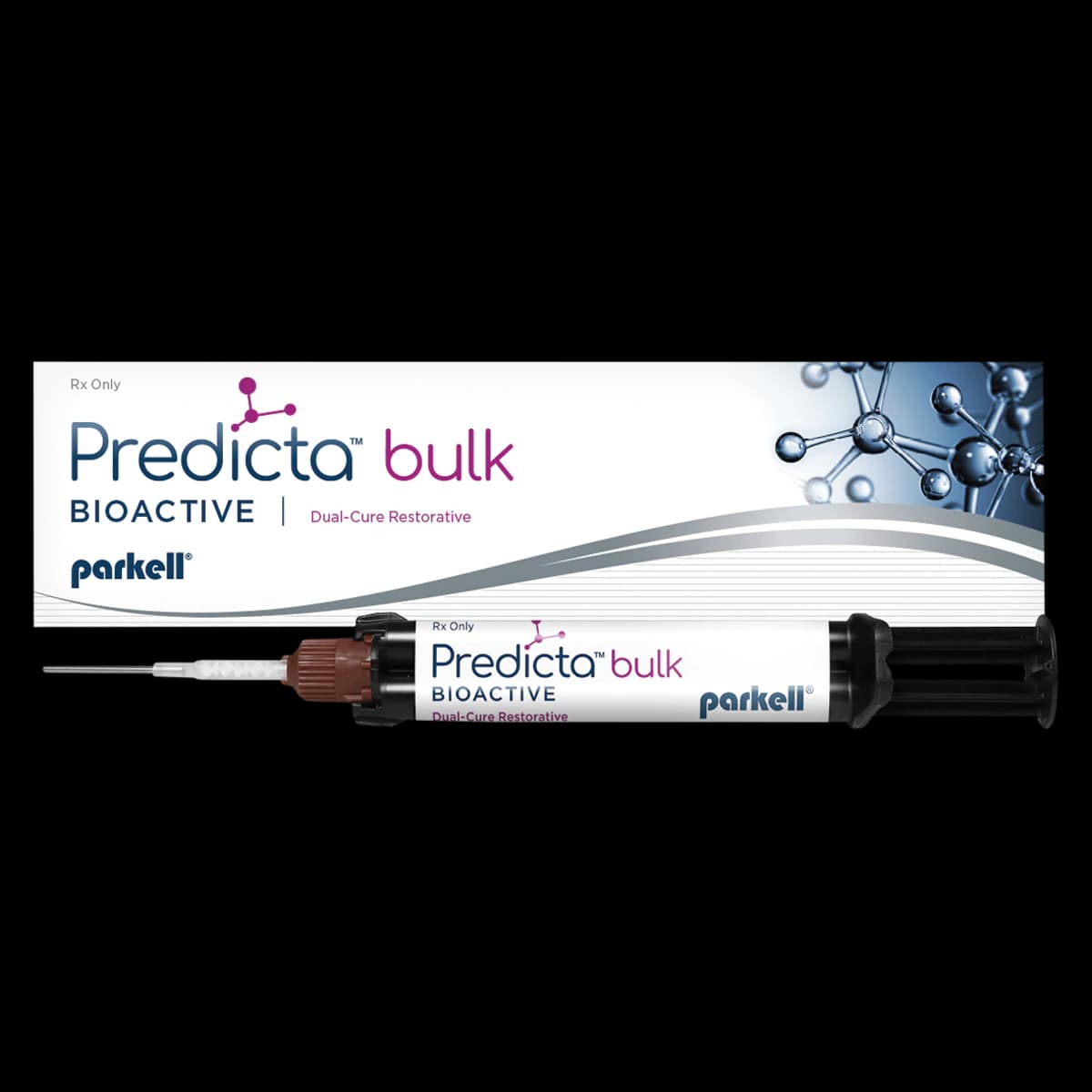 Parkell Predicta Bioactive Bulk-Fill Composite, Low Viscosity (LV), Shade A1/B1, 5 mL Syringe Refill with 20 Dispensing Tips, S610 - Predicta Bioactive Bulk Syringe Refill LV A1/B1 5ml - Image 1