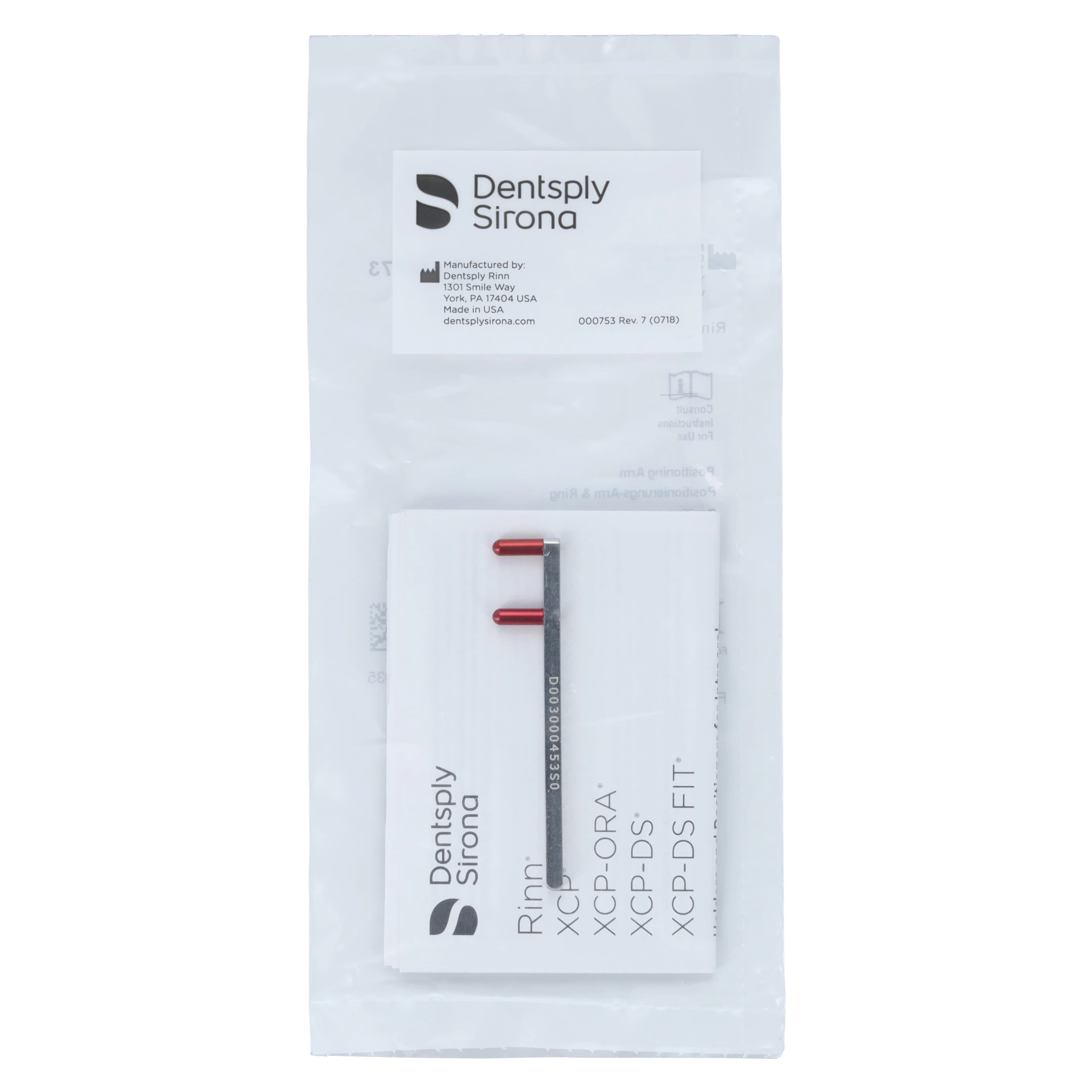 Dentsply Sirona XCP Short Indicator Arm, Bitewing, Red, 54-0873 - XCP® Short Arm Bite Wing for Radiographs Red - Image 1