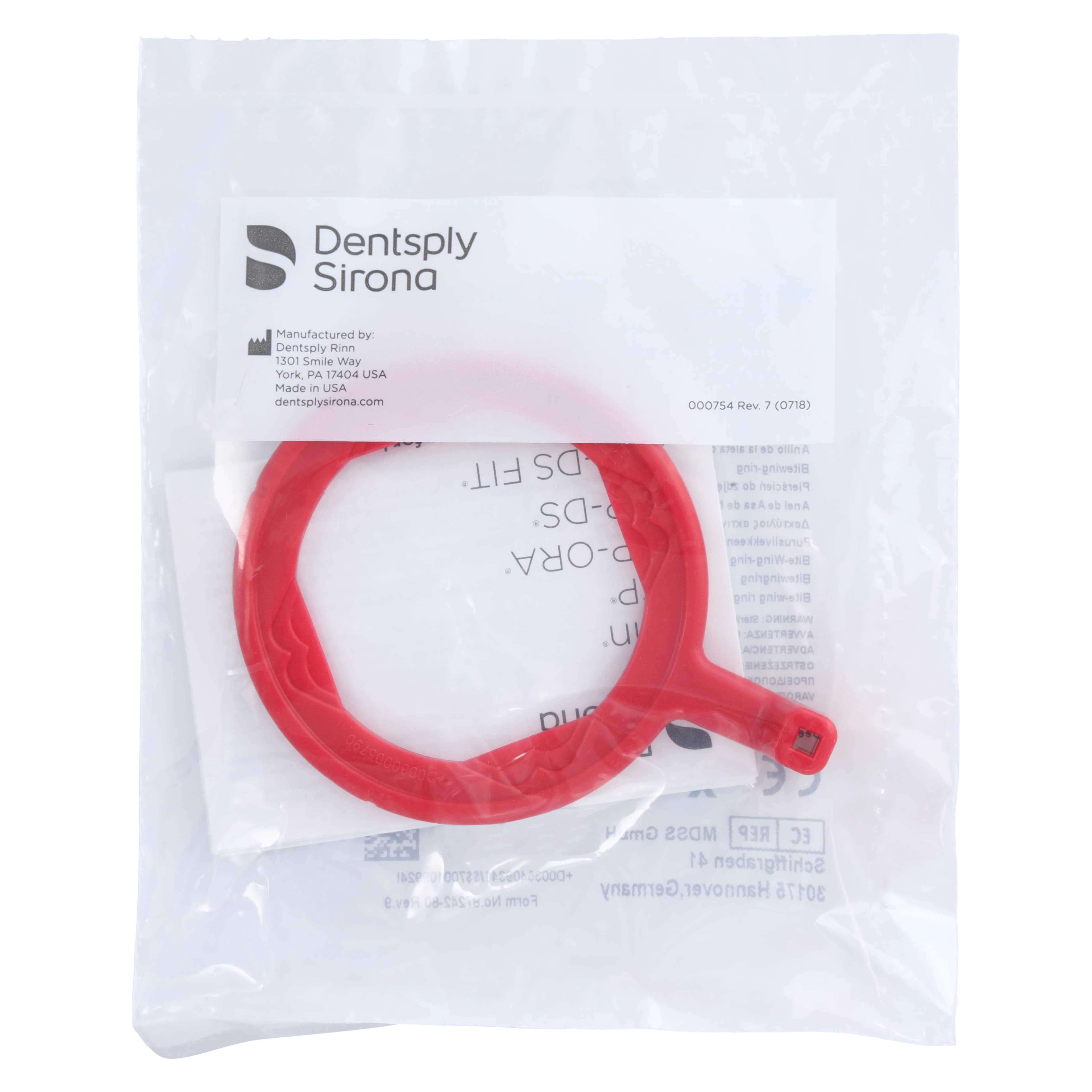 Dentsply Sirona Rinn XCP/BAI Bitewing Aiming Ring, Red, 54-0934 - XCP® Bite Wing Ring for Film/PSP and Digital Sensors Red - Image 1