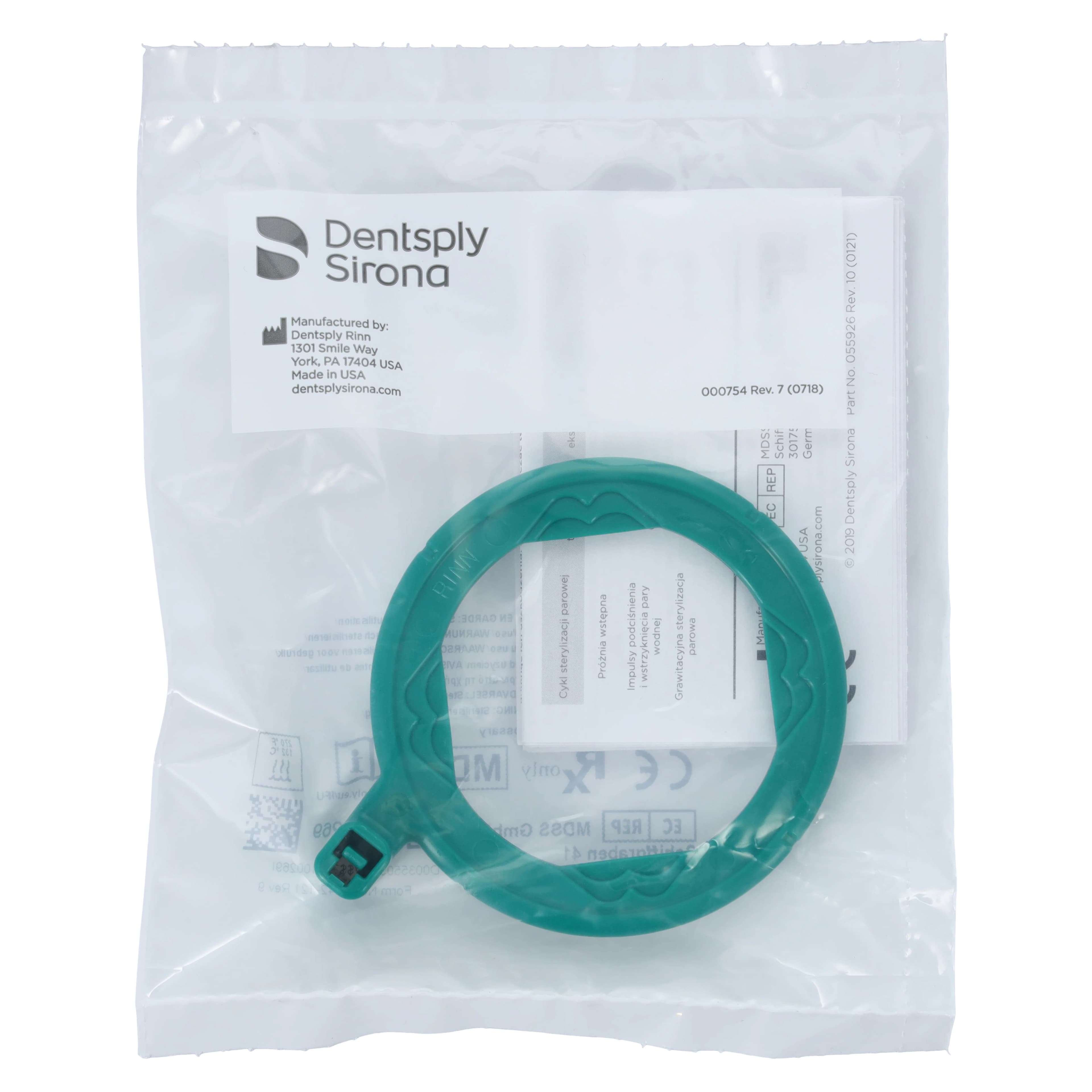 Dentsply Sirona XCP/BAI Endodontic Aiming Ring, Green, 1/Pk, 55-0598 - XCP® Endodontic Aiming Ring for Film/PSP and Digital Sensors Green - Image 1