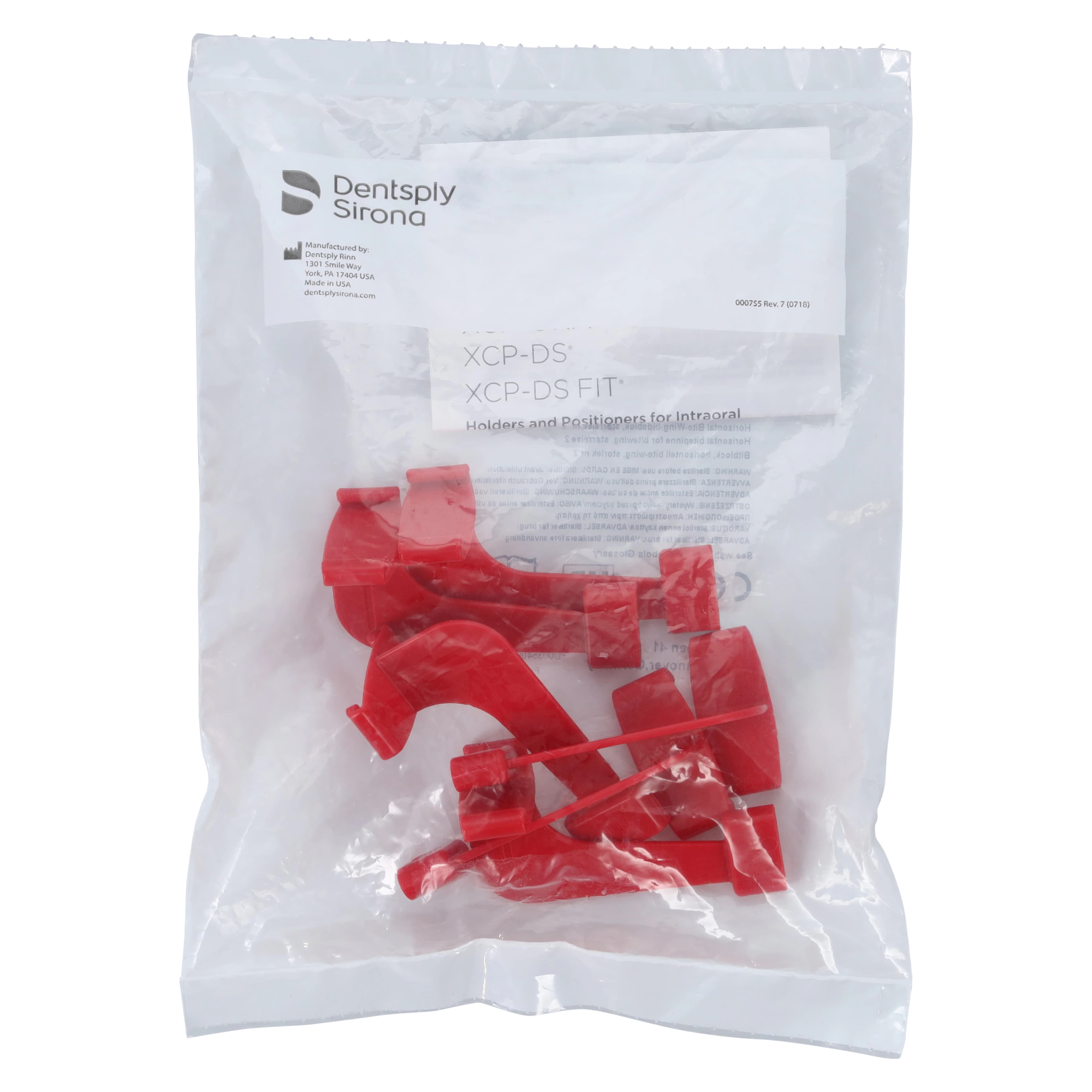 Dentsply Sirona Rinn XCP Bitewing Biteblock, #2 Horizontal, Red, 6/Box, 54-0929 - XCP® BiteWing Biteblock #2 Horizontal Box of 6 - Image 1