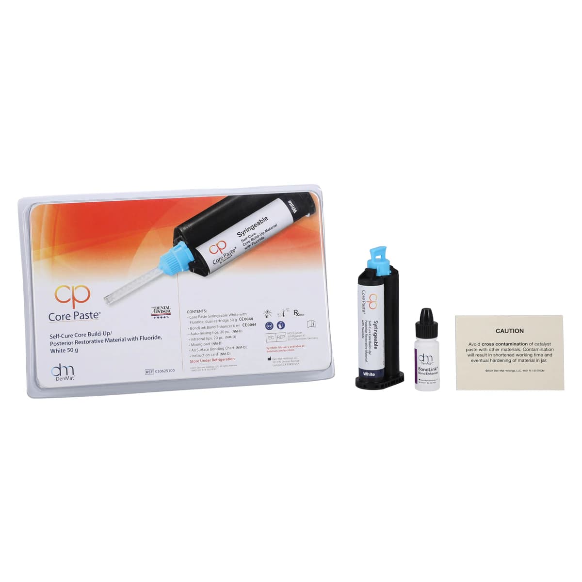 Core Paste Syringeable White with Fluoride Self-Cure Refill Kit, 50g Dual Chamber Syringe, 030625100 - Core Paste Syringeable White Self-Cure Refill - Image 1