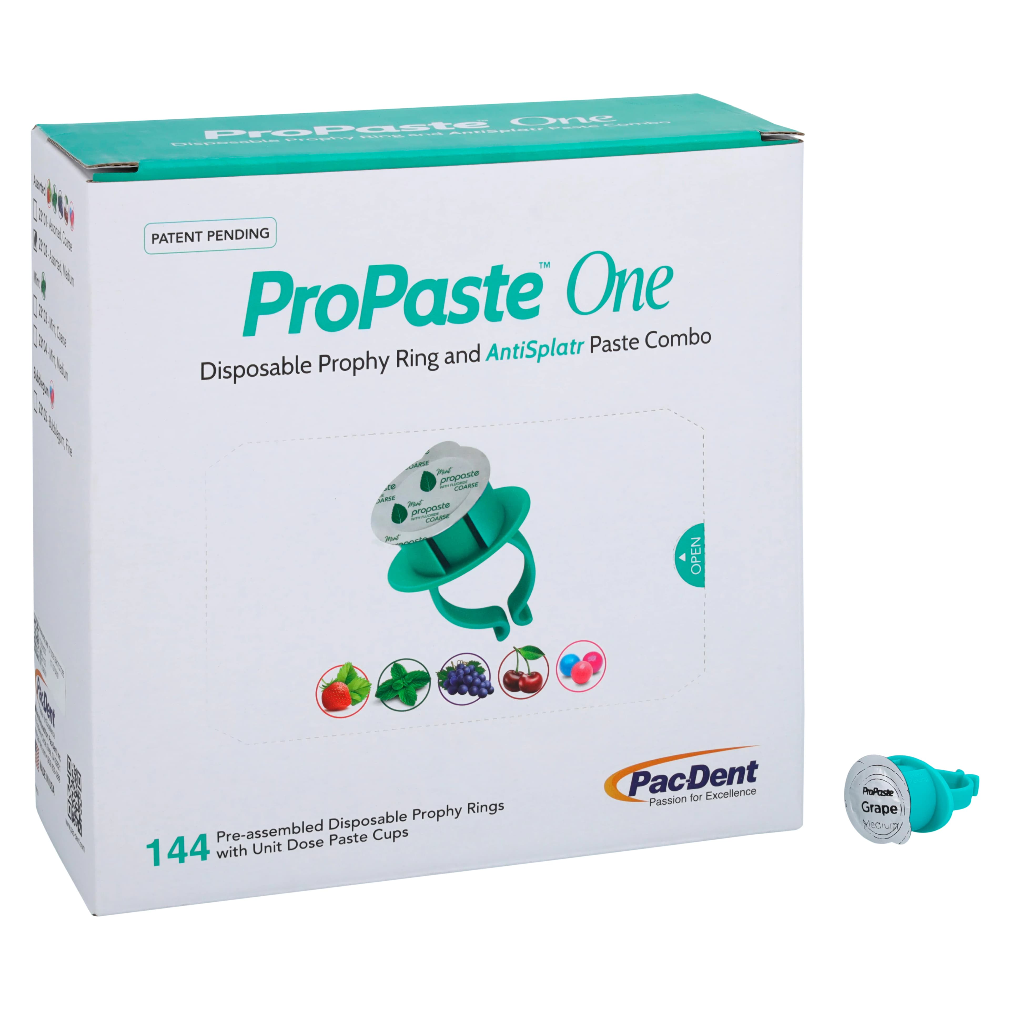 ProPaste One Pre-Assembled Prophy Paste Ring Combo, Assorted Flavors, Medium Grit, 144/Box, 23102 - ProPaste™ One Pre-Assembled Prophy Paste Ring Combo Assorted Flavors Medium Grit Box of 144 - Image 1