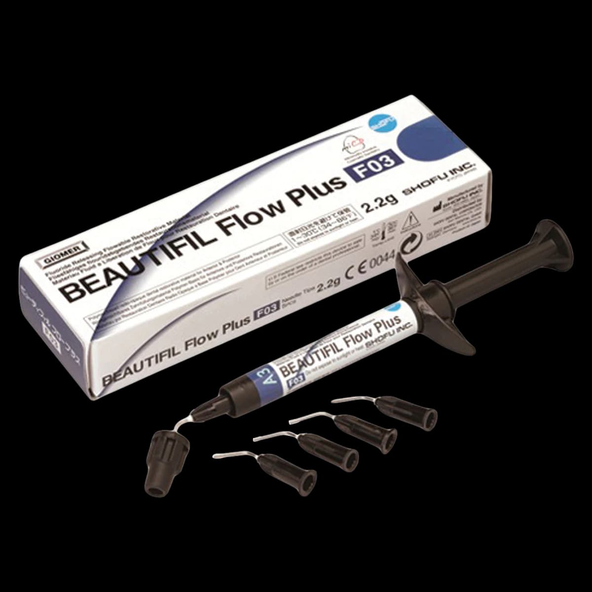 Beautifil Flow Plus F03 Low Flow Hybrid Restorative Composite, A0.5, 2.2 g Syringe Refill, 2013 - Beautifil Flow Plus F03 Syringe - Image 1