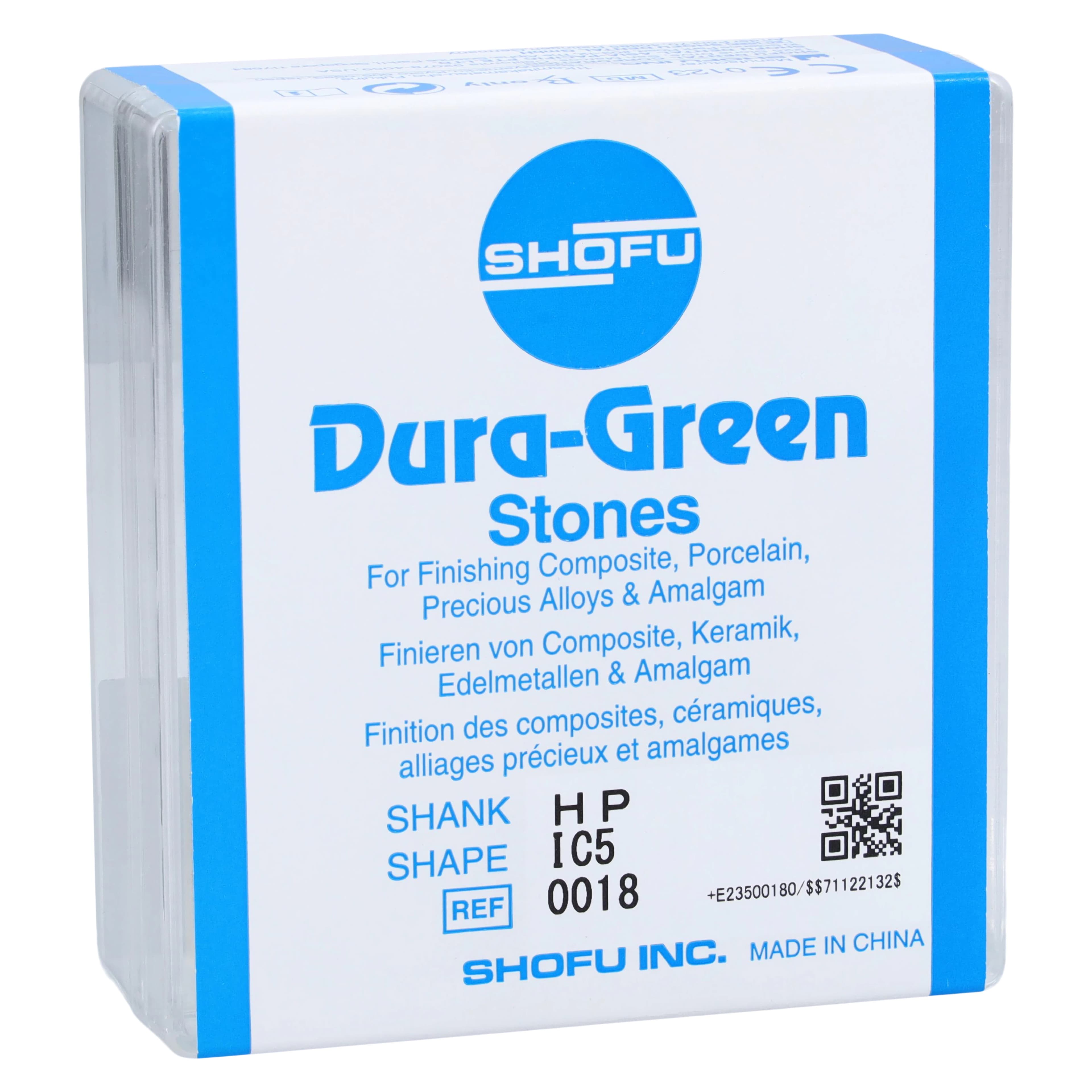 Dura-Green Silicon Carbide Finishing Stones, HP, Inverted Cone IC5, ISO #070, Green, 12/Pk, 0018 - Dura-Green Stones - HP - IC5 - Image 1